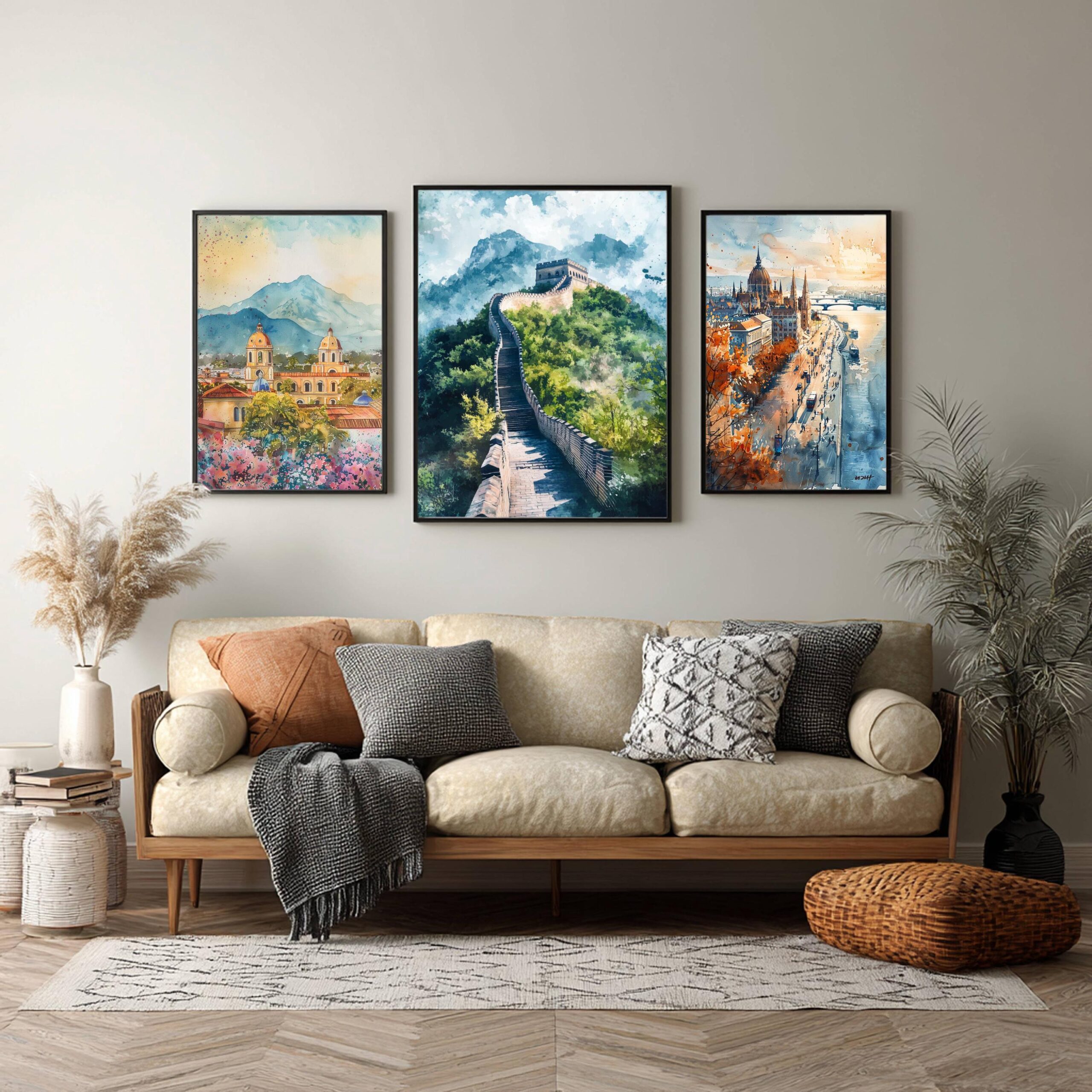 Wall of China Print: Watercolor Travel Art - Image 2
