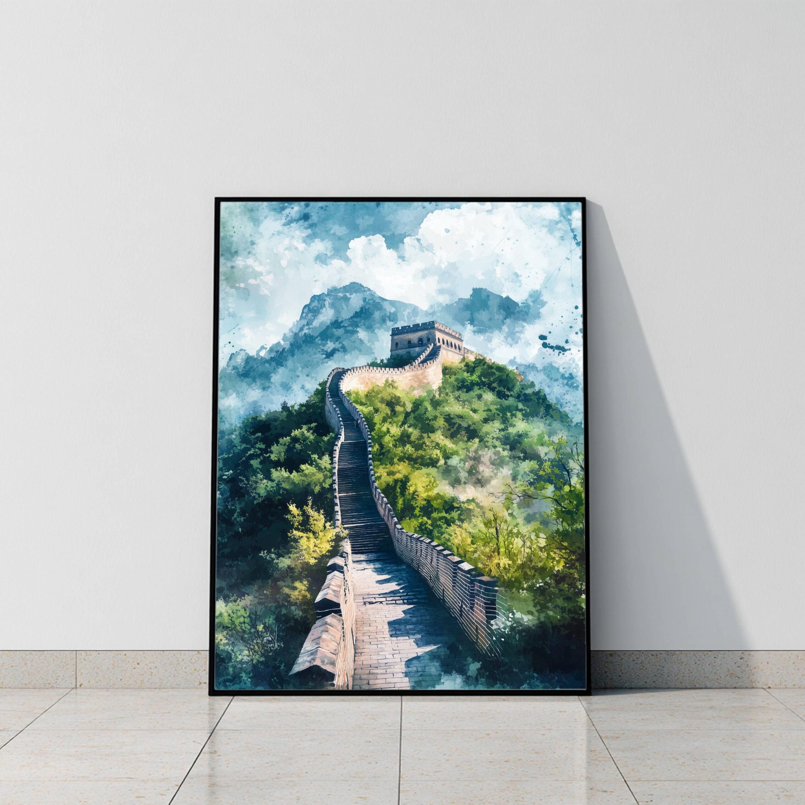 Wall of China Print: Watercolor Travel Art - Image 9
