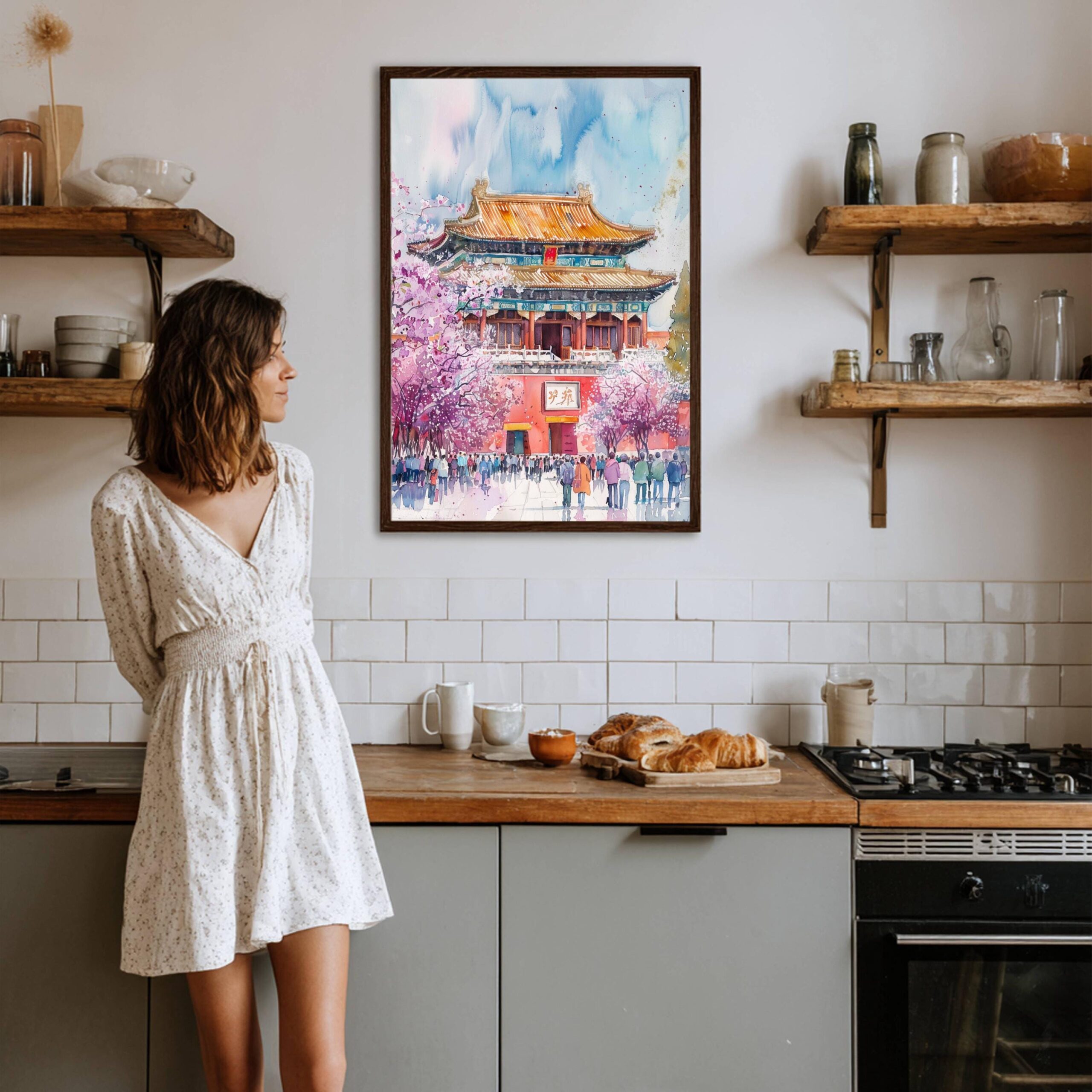The Forbidden City China Watercolor: Travel Art Poster - Image 6
