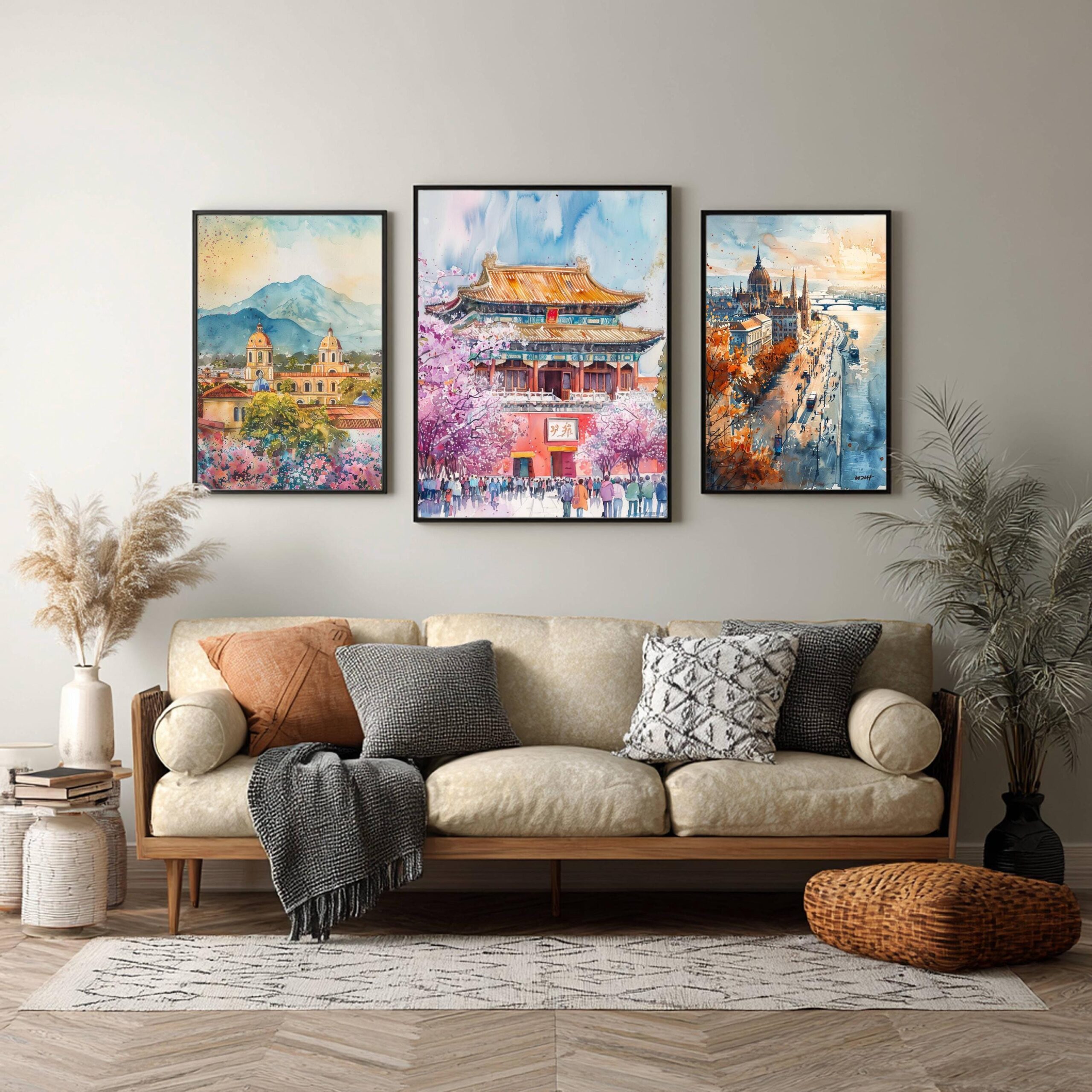 The Forbidden City China Watercolor: Travel Art Poster - Image 2