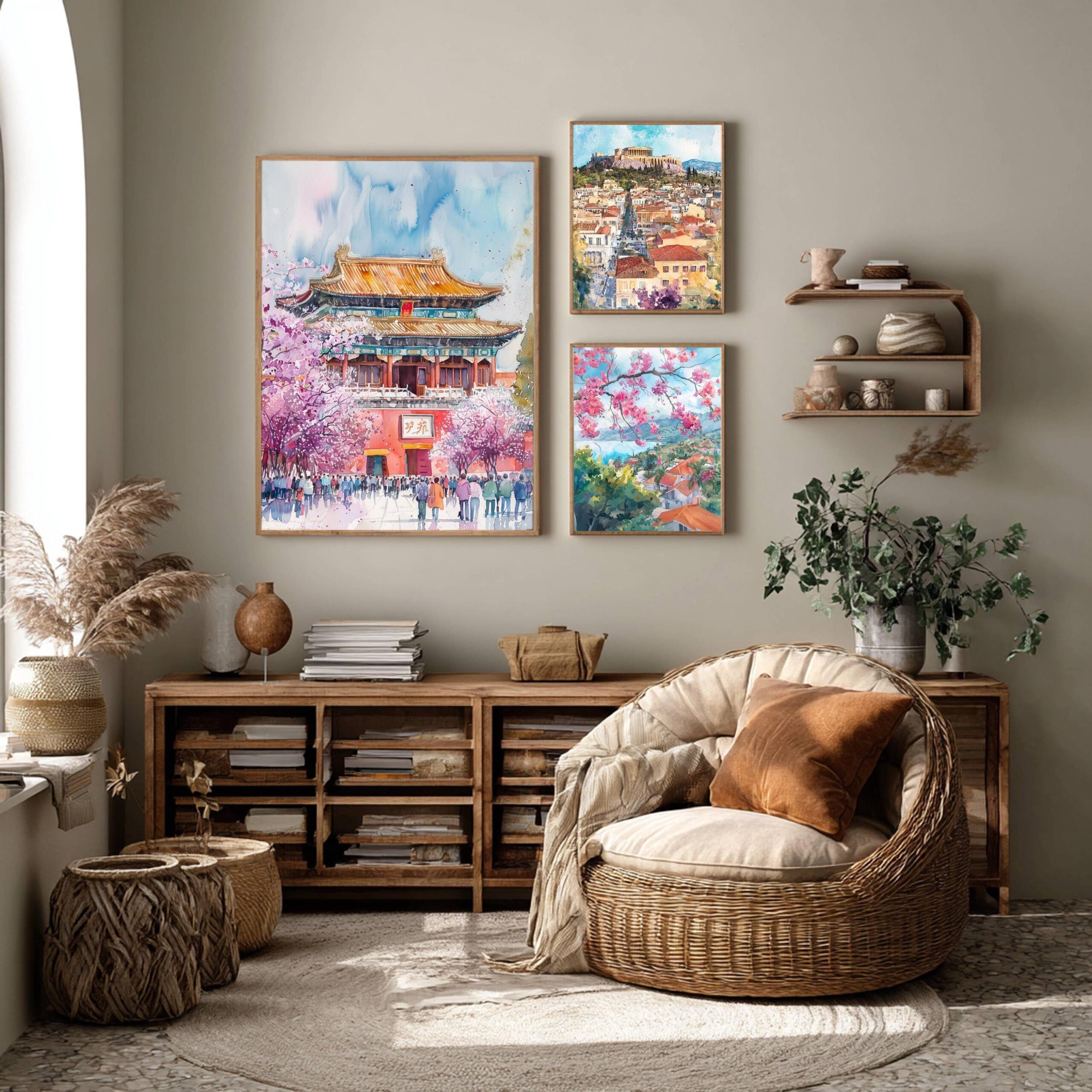 The Forbidden City China Watercolor: Travel Art Poster - Image 3