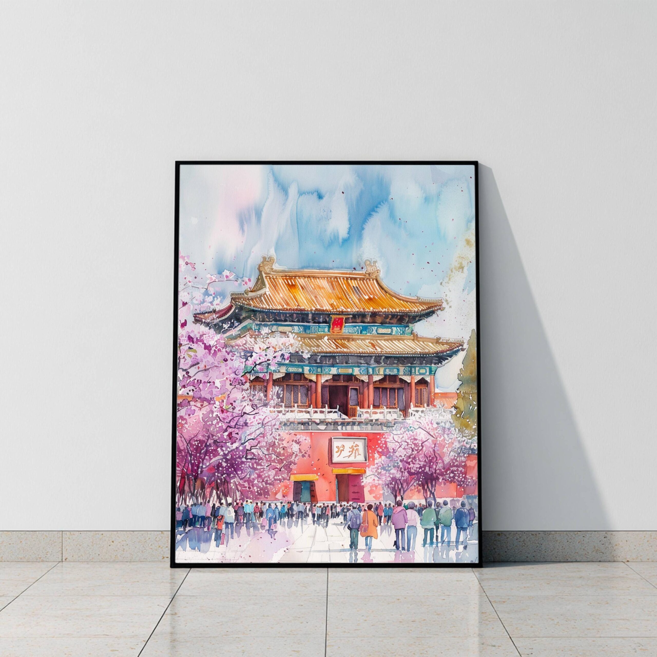 The Forbidden City China Watercolor: Travel Art Poster - Image 9