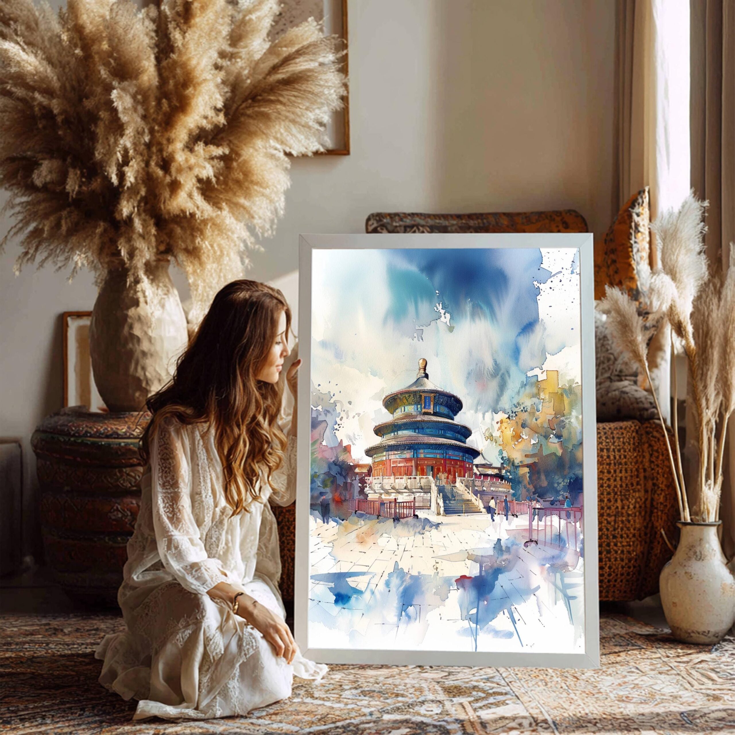 The Temple of Heaven Beijing China Watercolor Print: Asia Travel Poster - Image 5