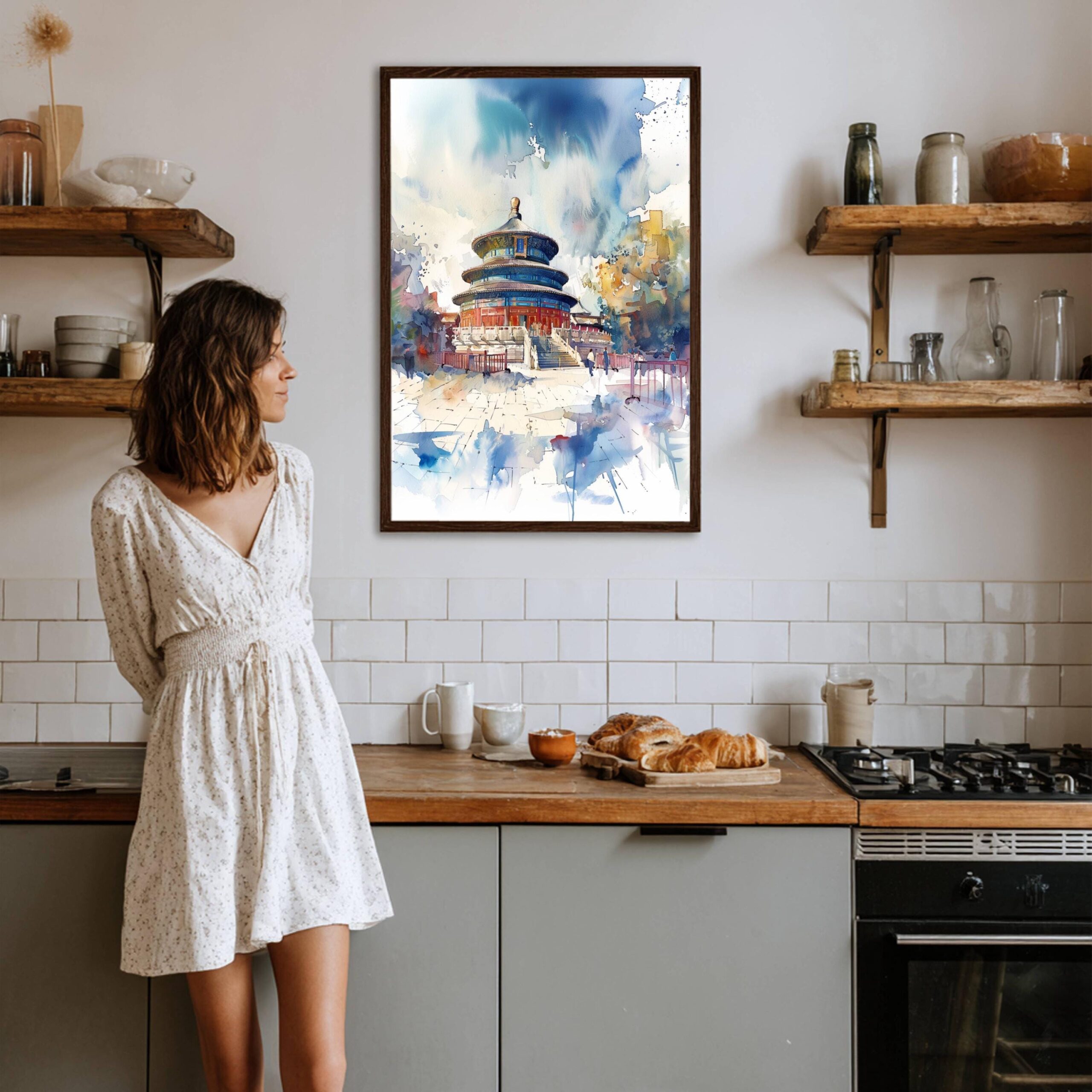 The Temple of Heaven Beijing China Watercolor Print: Asia Travel Poster - Image 6