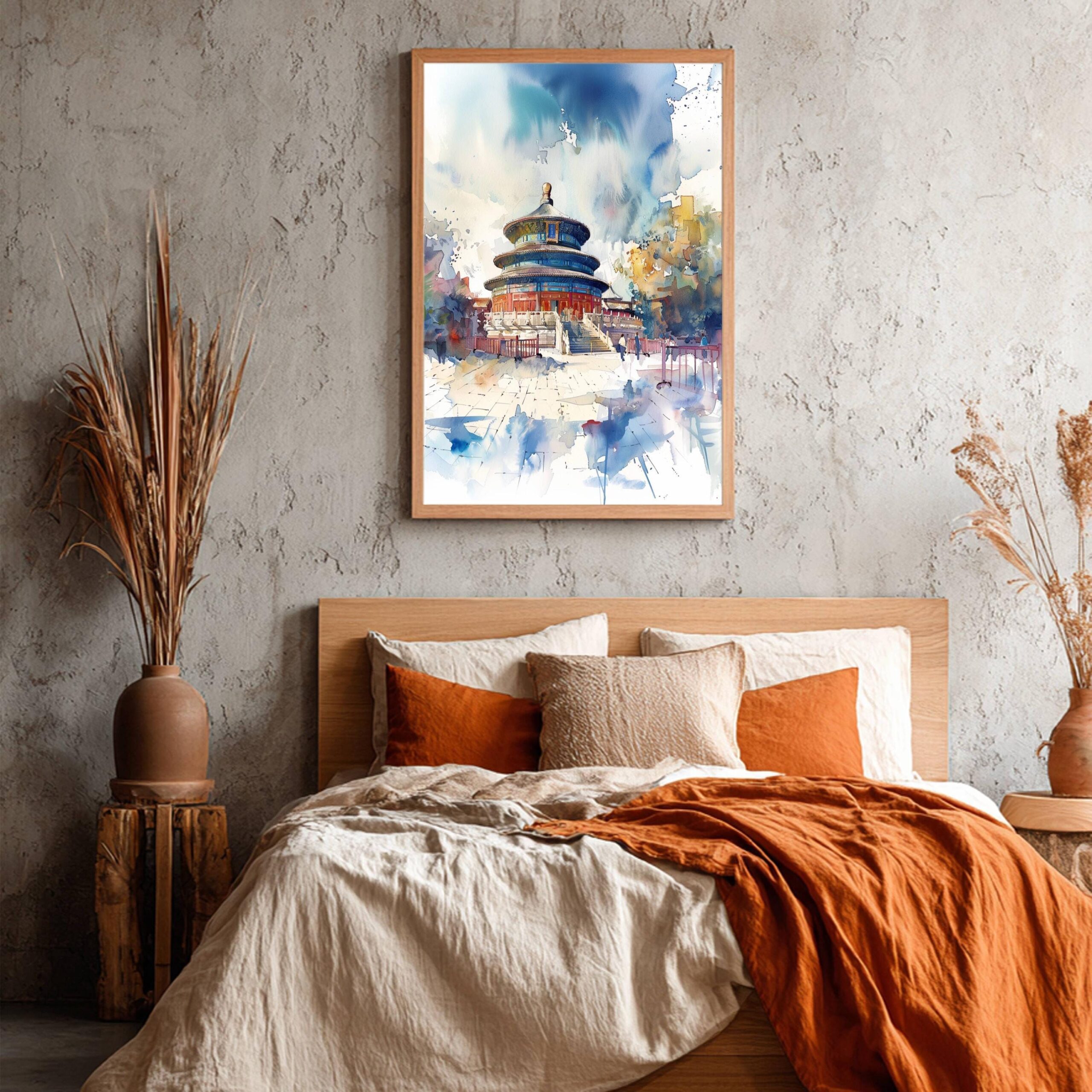 The Temple of Heaven Beijing China Watercolor Print: Asia Travel Poster - Image 8