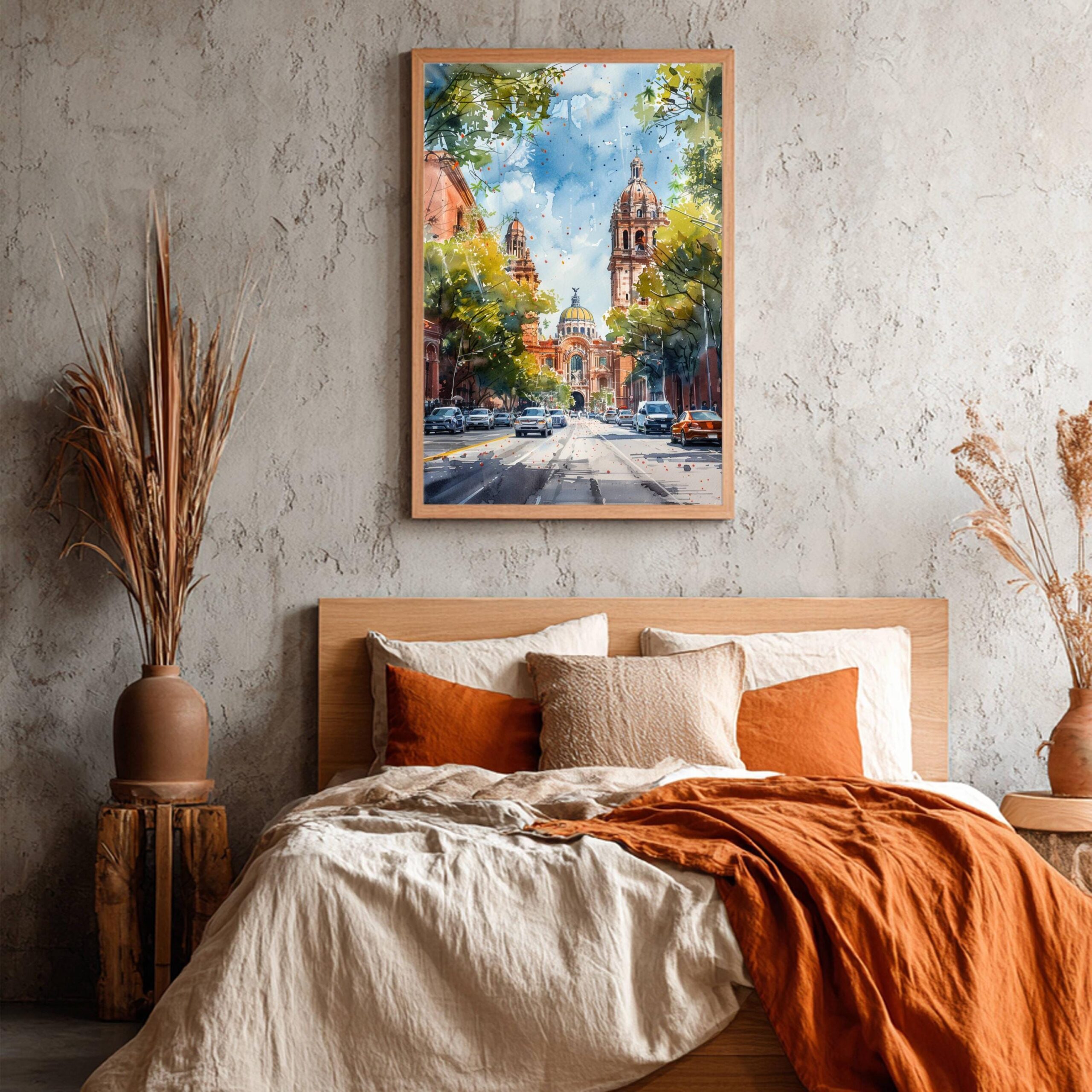 Mexico City Mexico North America Watercolor: Travel Poster - Image 9