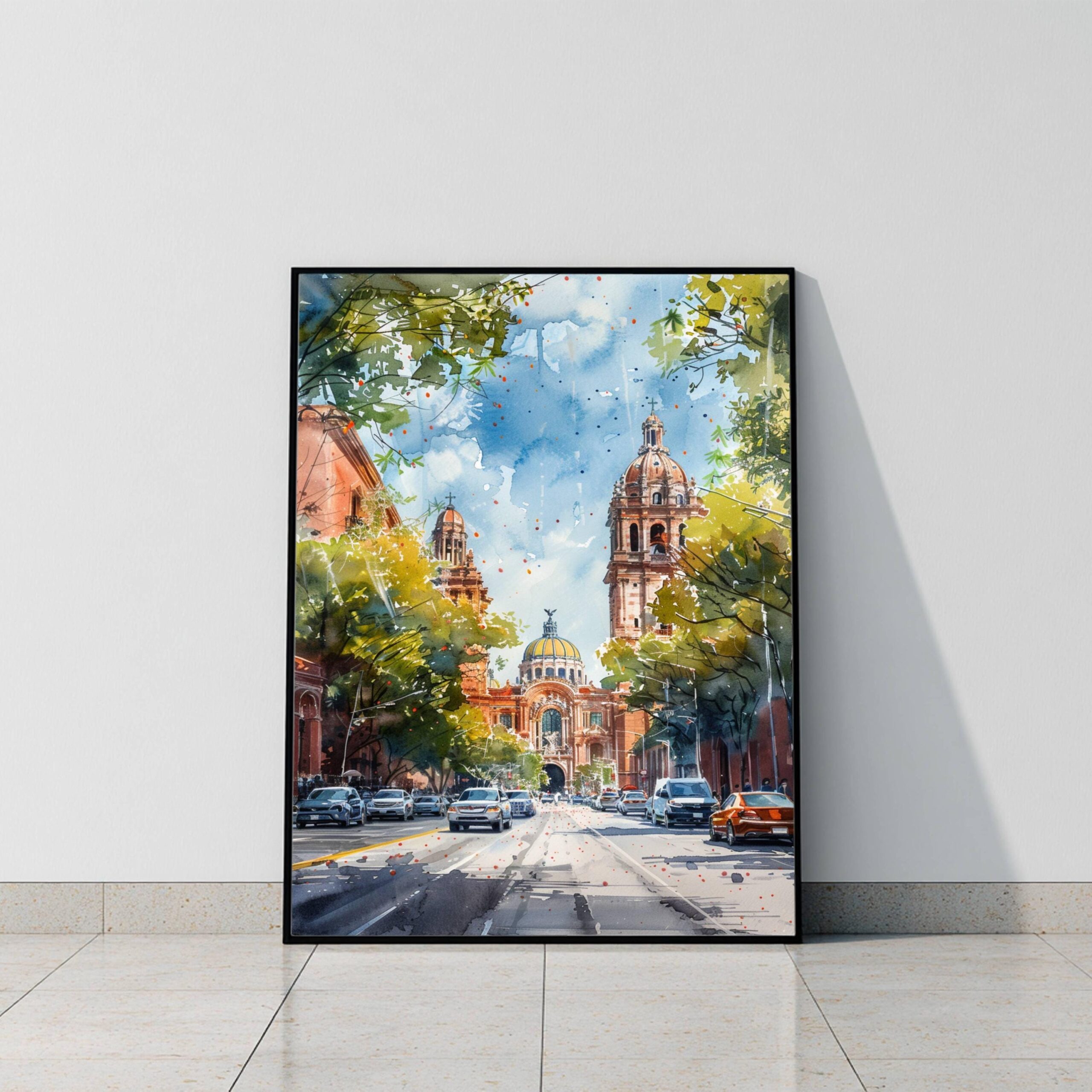 Mexico City Mexico North America Watercolor: Travel Poster - Image 10