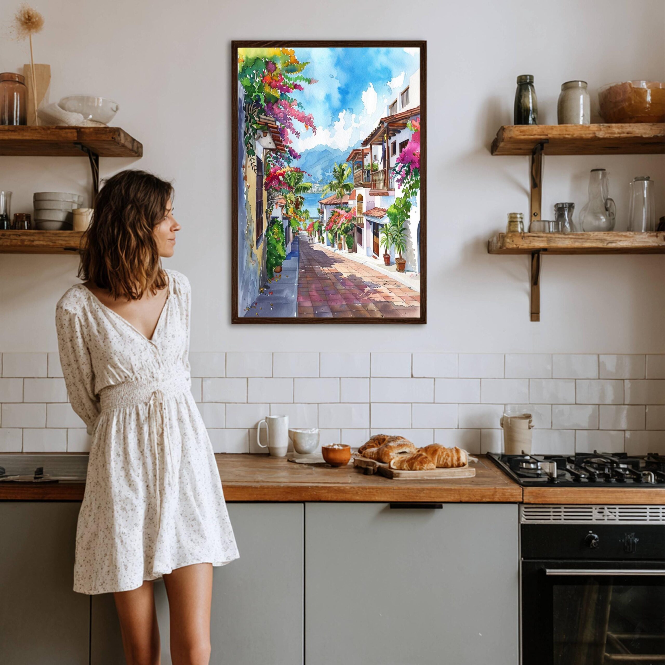 Puerto Vallarta Mexico North America Watercolor Print: Travel Art Poster - Image 4