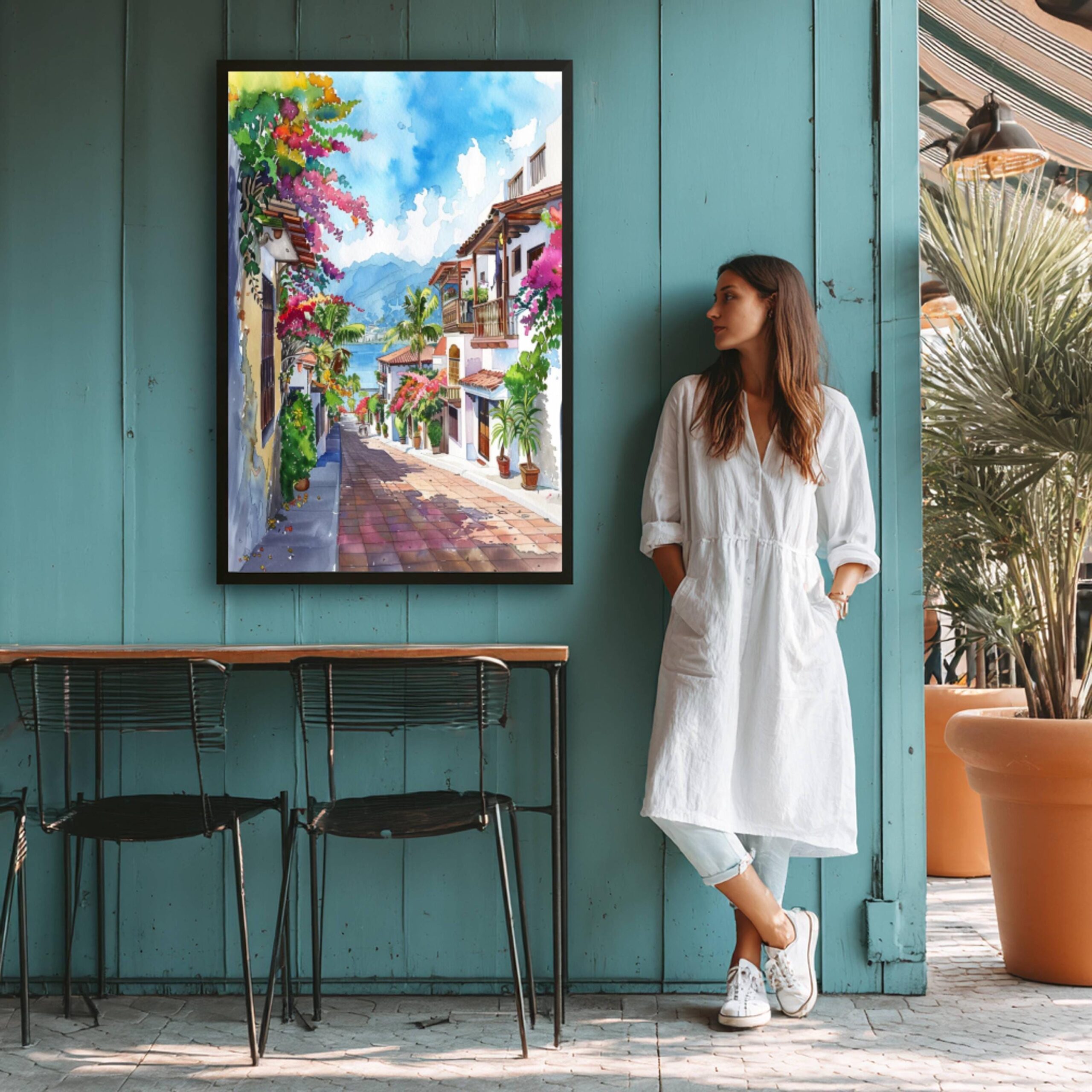 Puerto Vallarta Mexico North America Watercolor Print: Travel Art Poster - Image 5