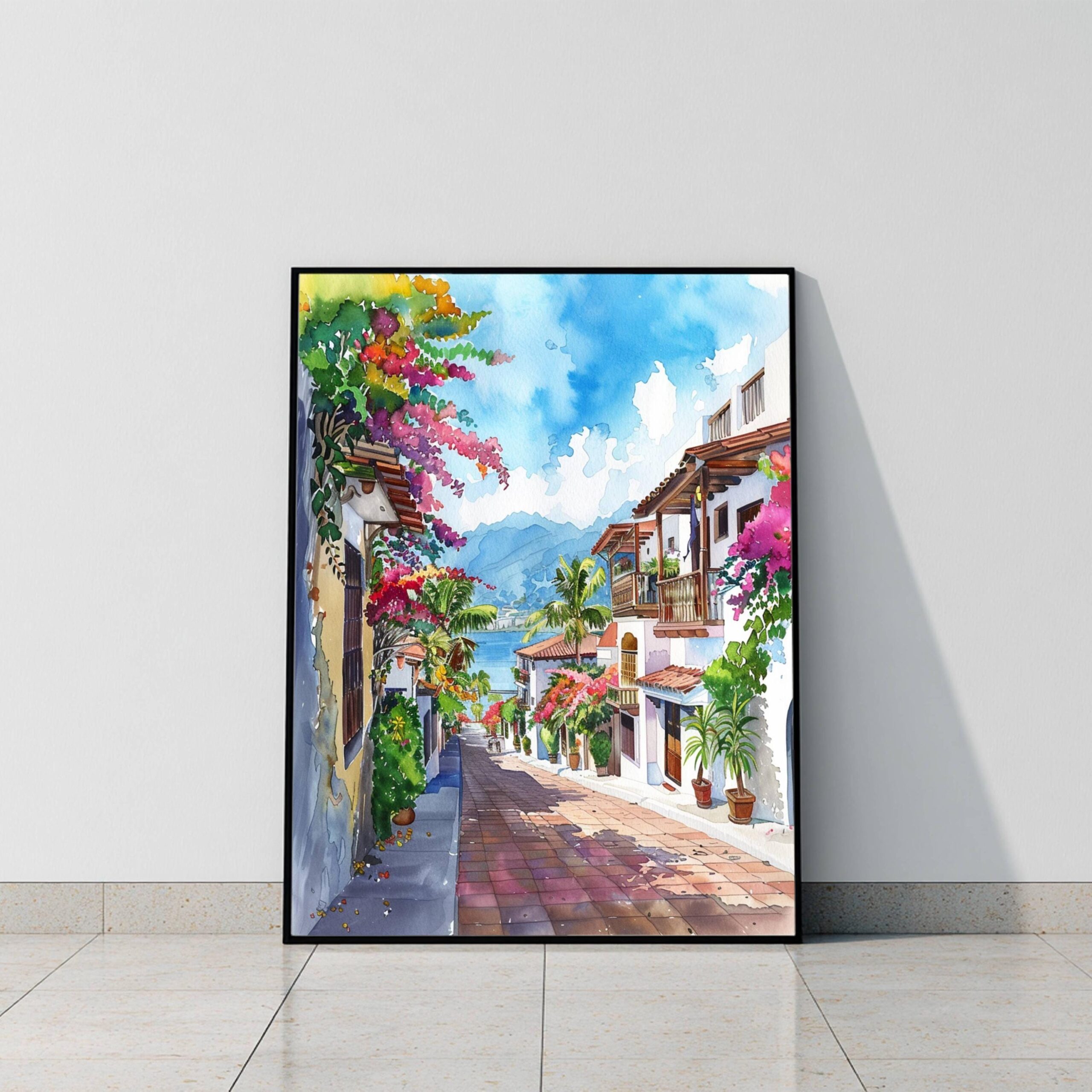 Puerto Vallarta Mexico North America Watercolor Print: Travel Art Poster - Image 9
