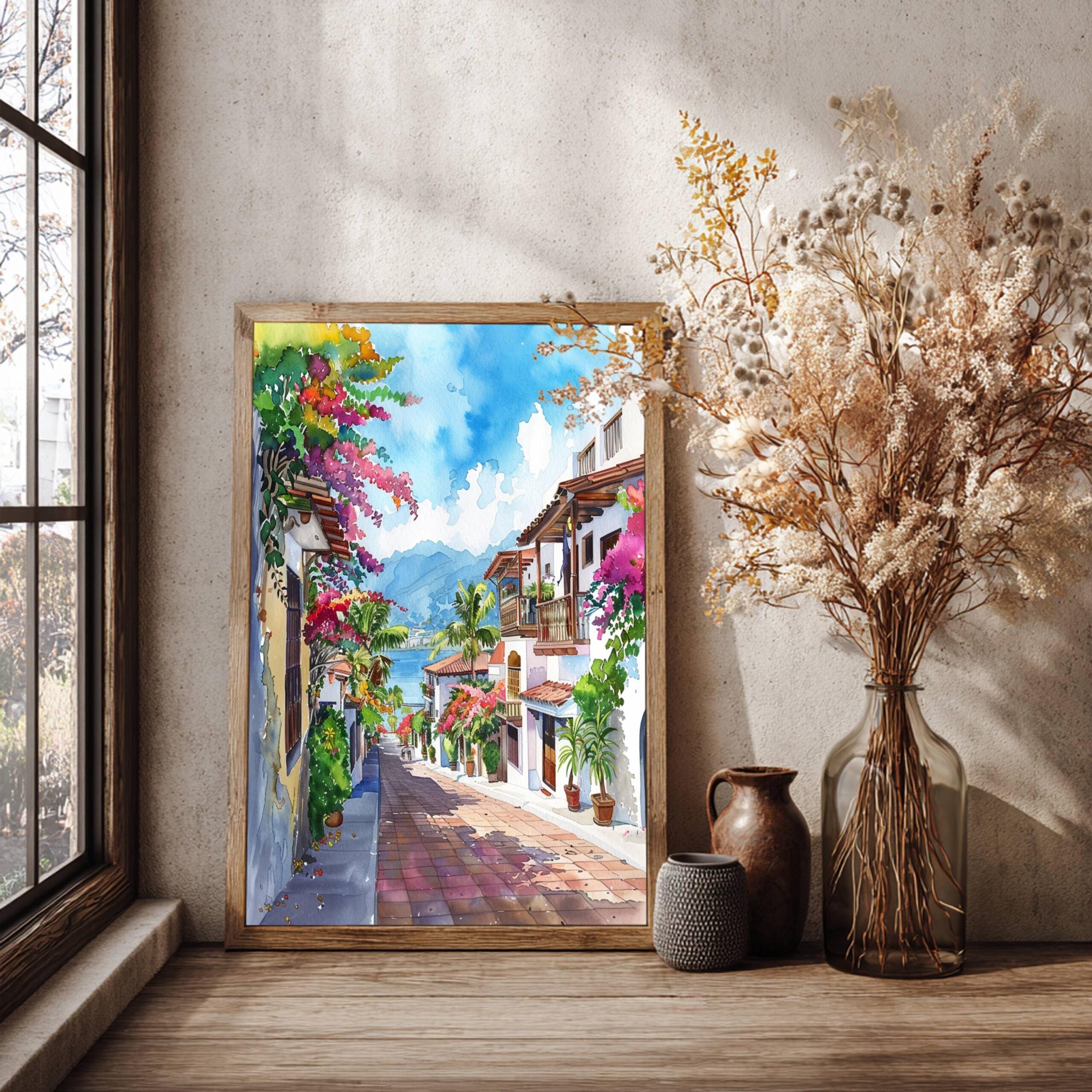 Puerto Vallarta Mexico North America Watercolor Print: Travel Art Poster - Image 2