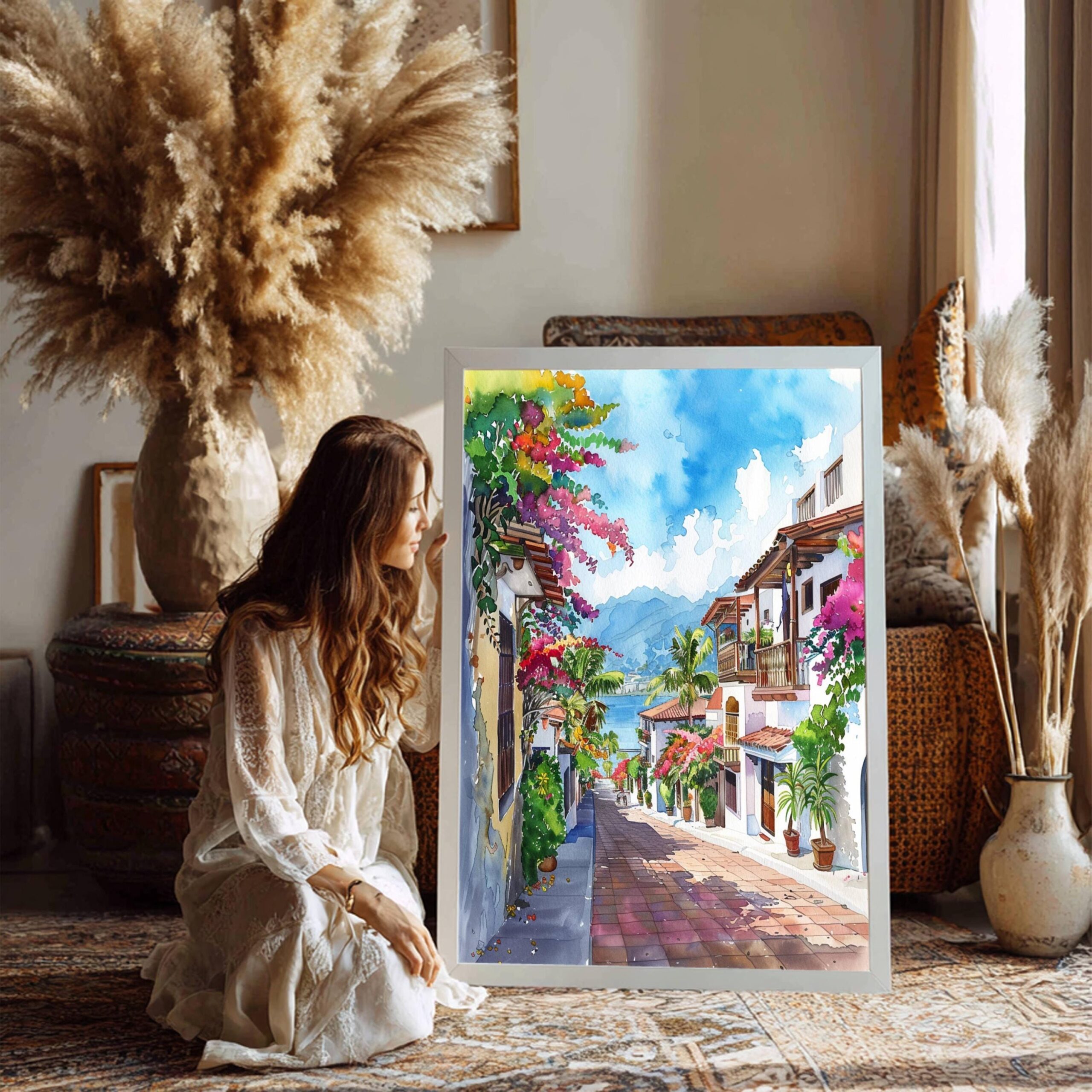 Puerto Vallarta Mexico North America Watercolor Print: Travel Art Poster - Image 3
