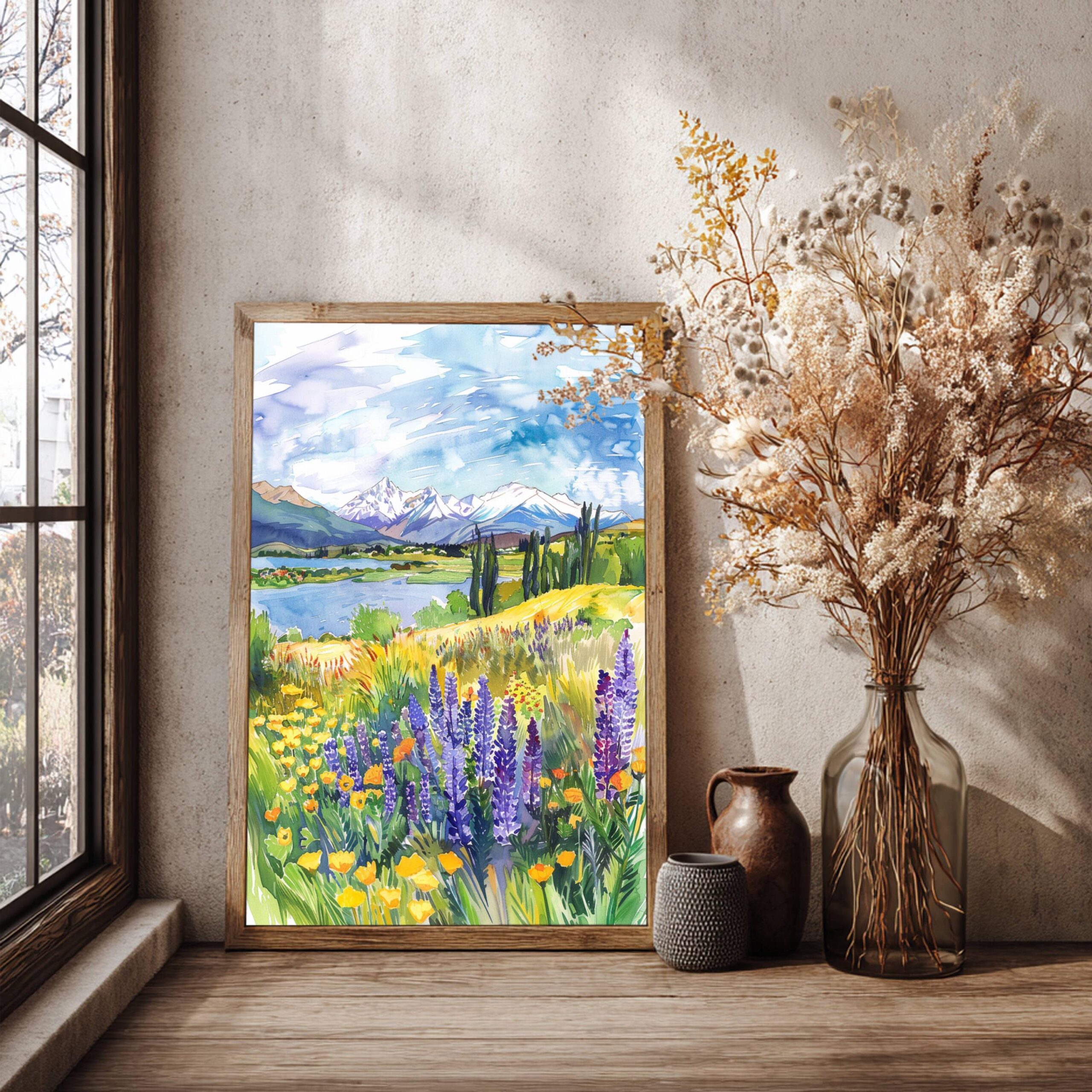 Chile South America Watercolor Print: Travel Art Poster - Image 2