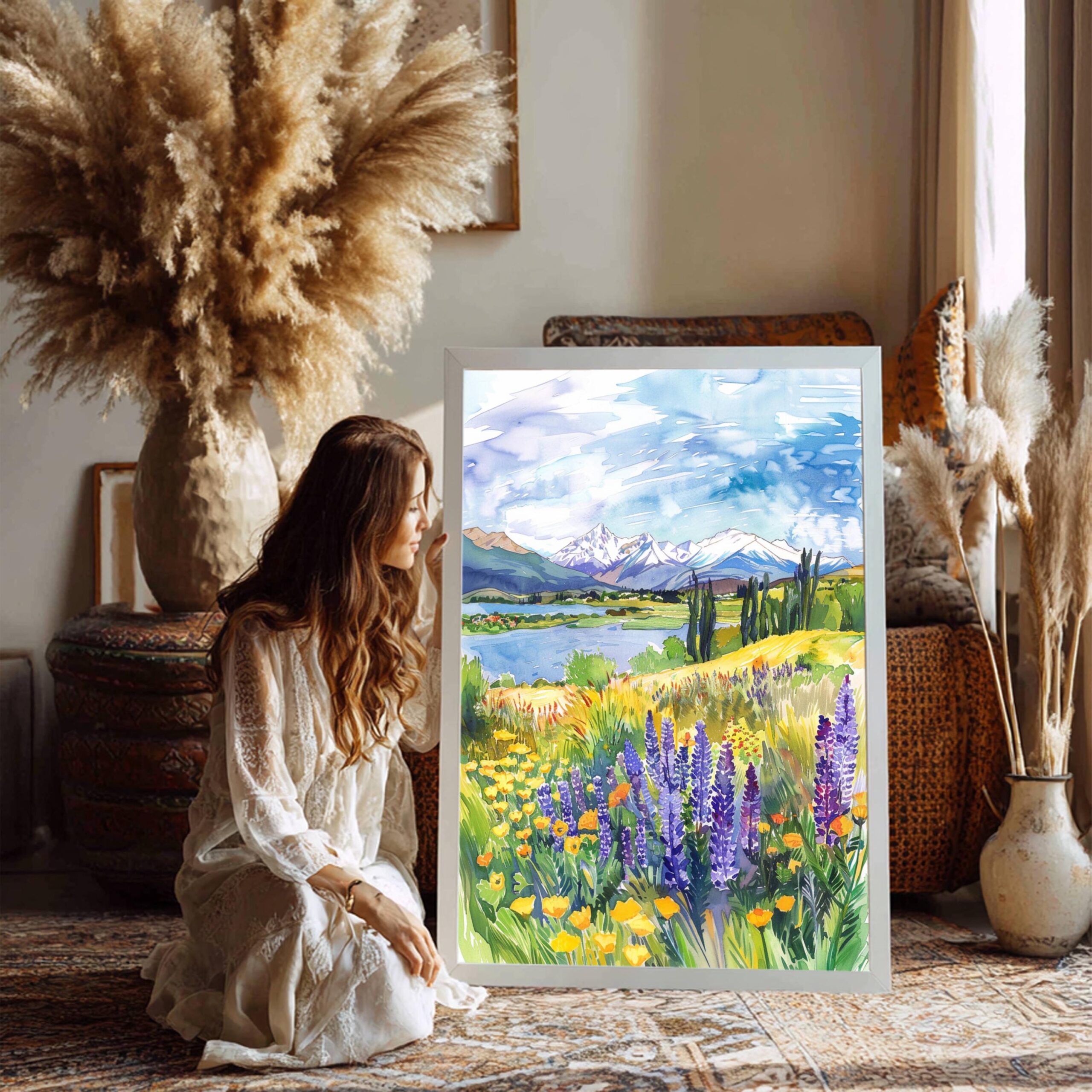 Chile South America Watercolor Print: Travel Art Poster - Image 3