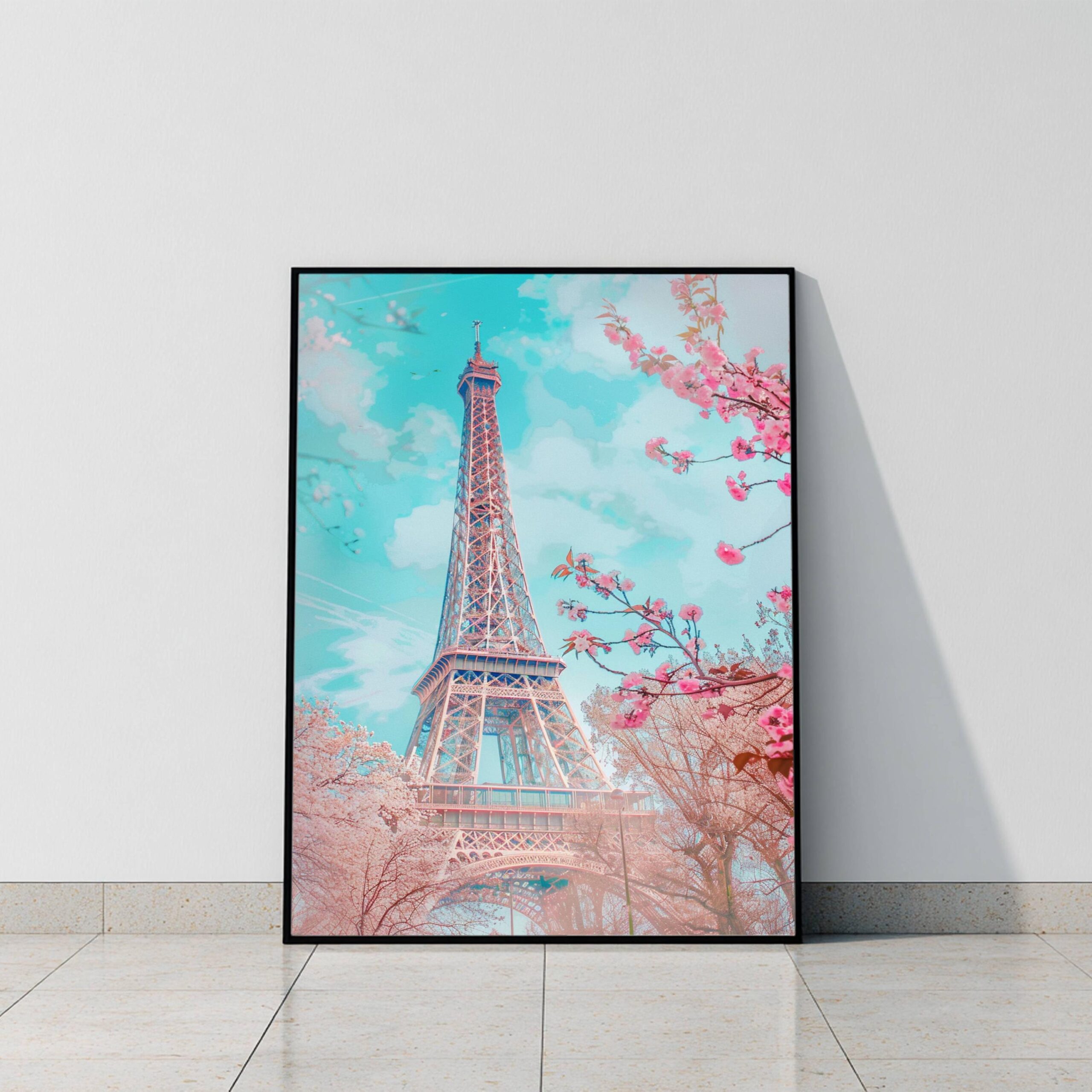 Eiffel Tower Paris France Europe Watercolor Print: French Travel Art Poster - Image 9