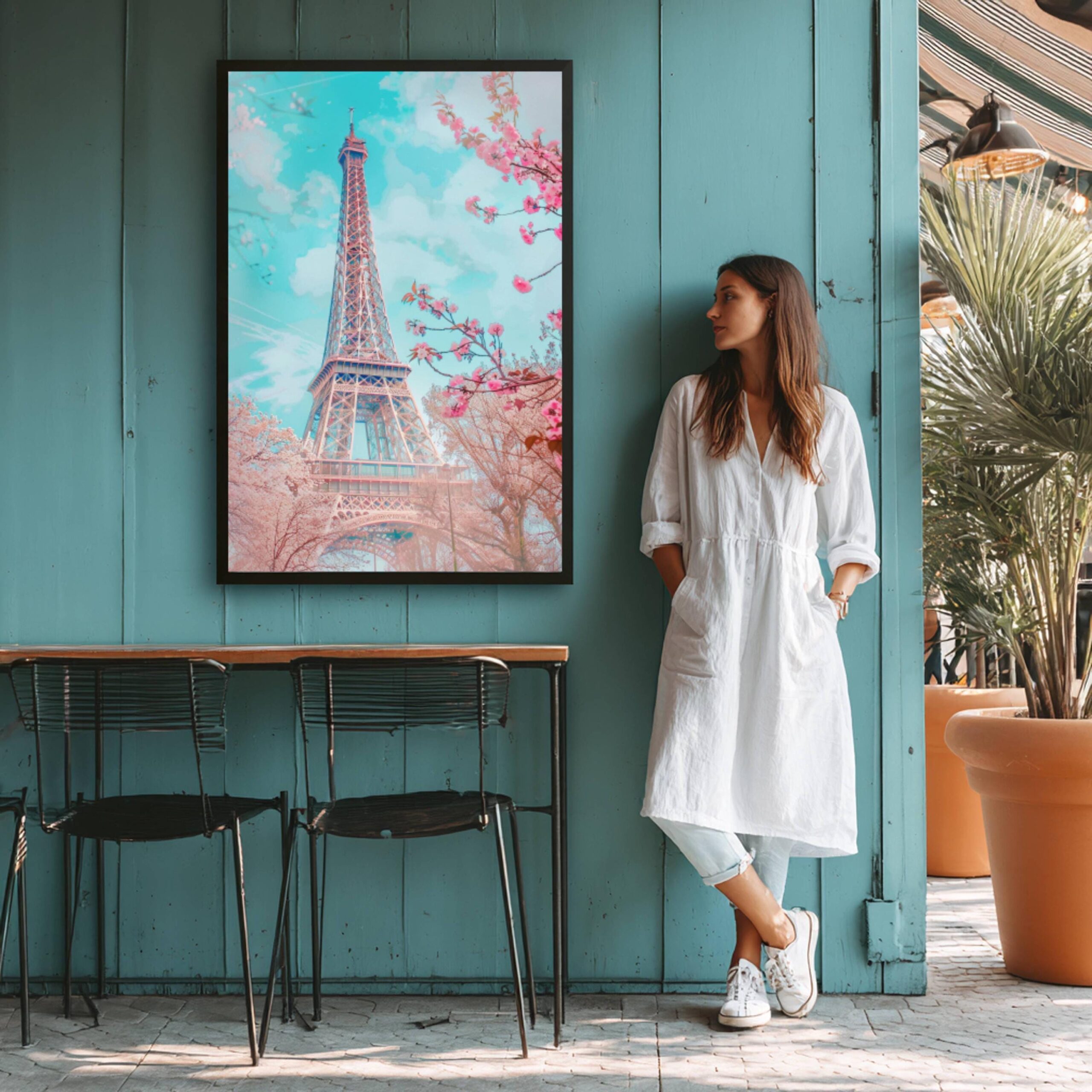 Eiffel Tower Paris France Europe Watercolor Print: French Travel Art Poster - Image 4