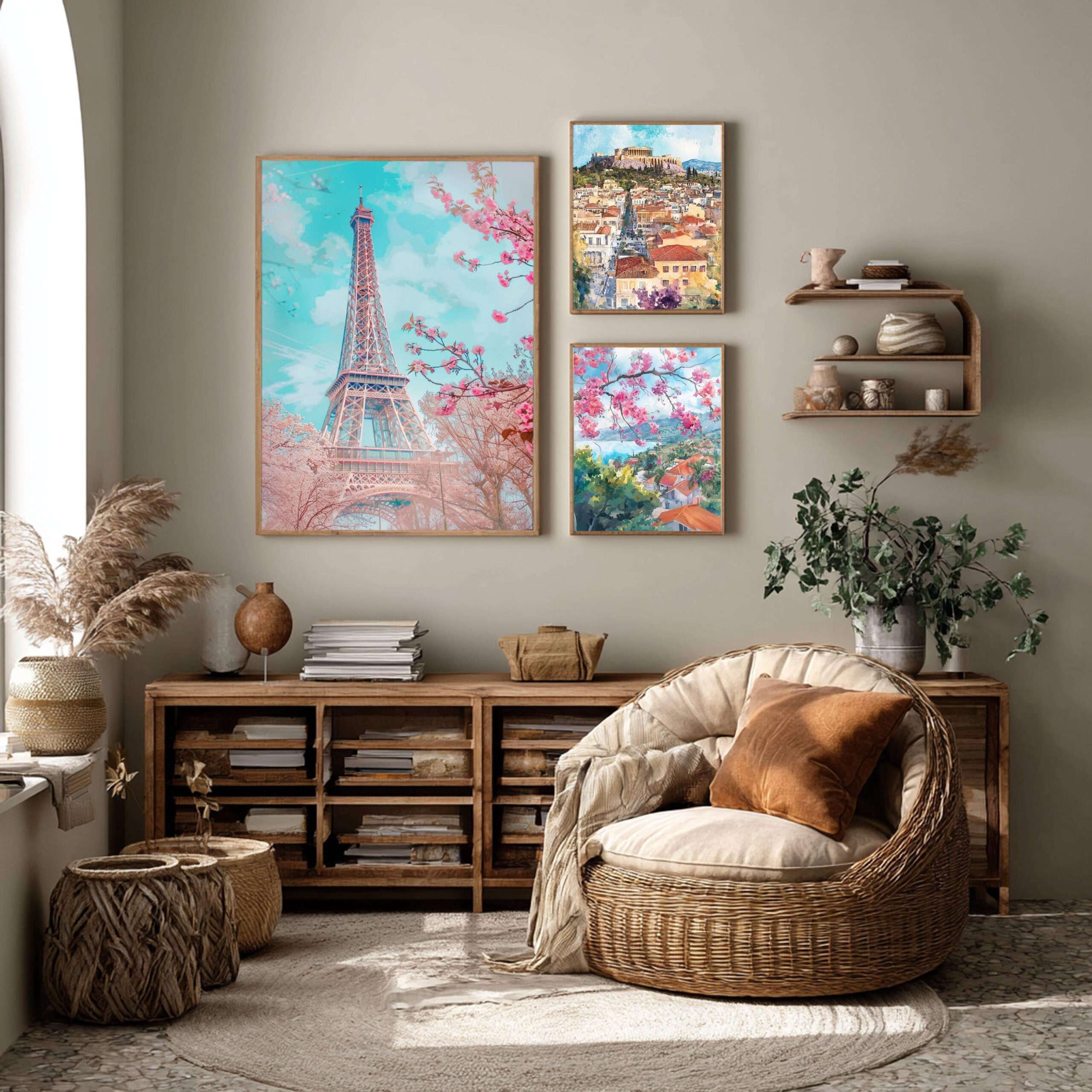 Eiffel Tower Paris France Europe Watercolor Print: French Travel Art Poster - Image 6