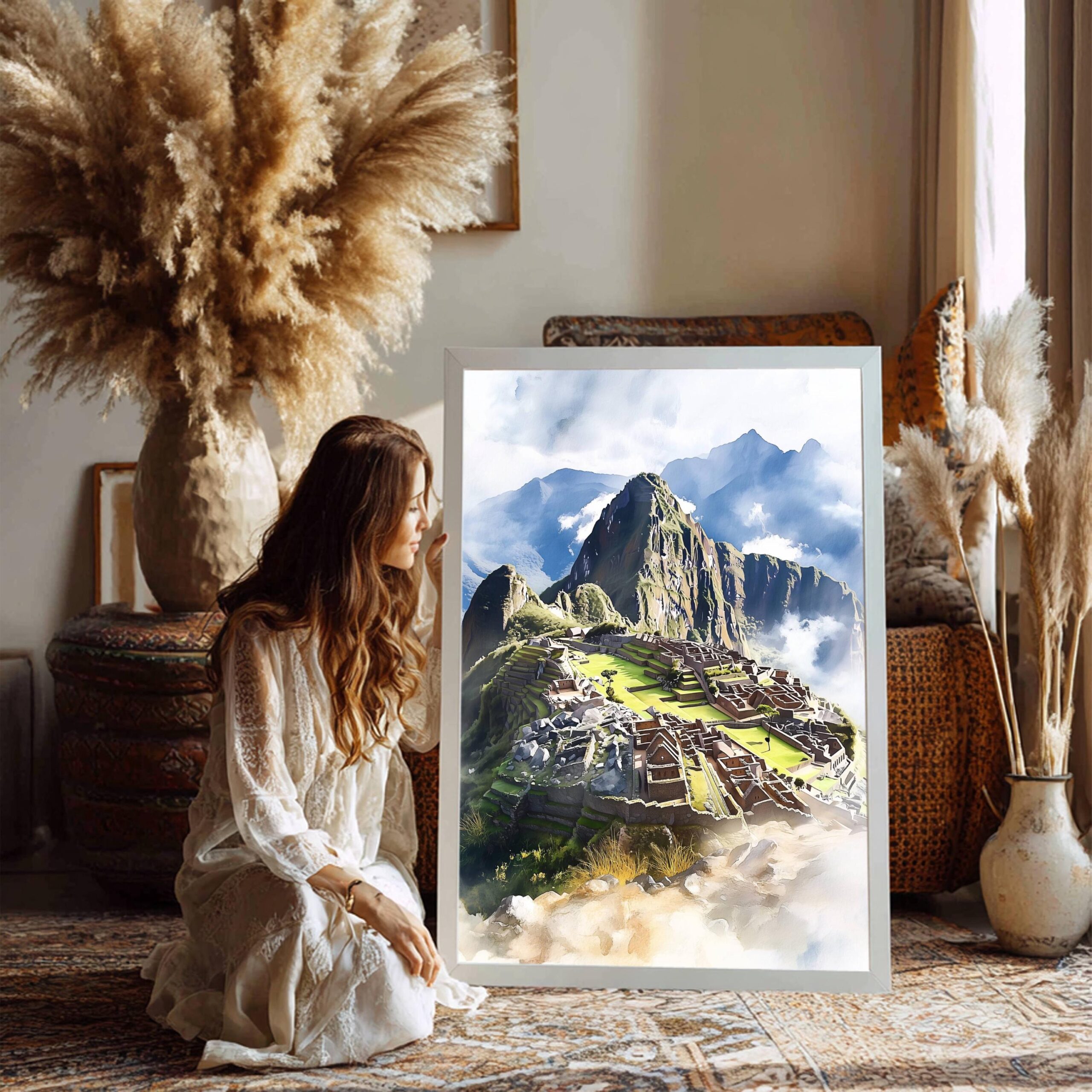 Machu Picchu, Peru Watercolor: Travel Poster - Image 3