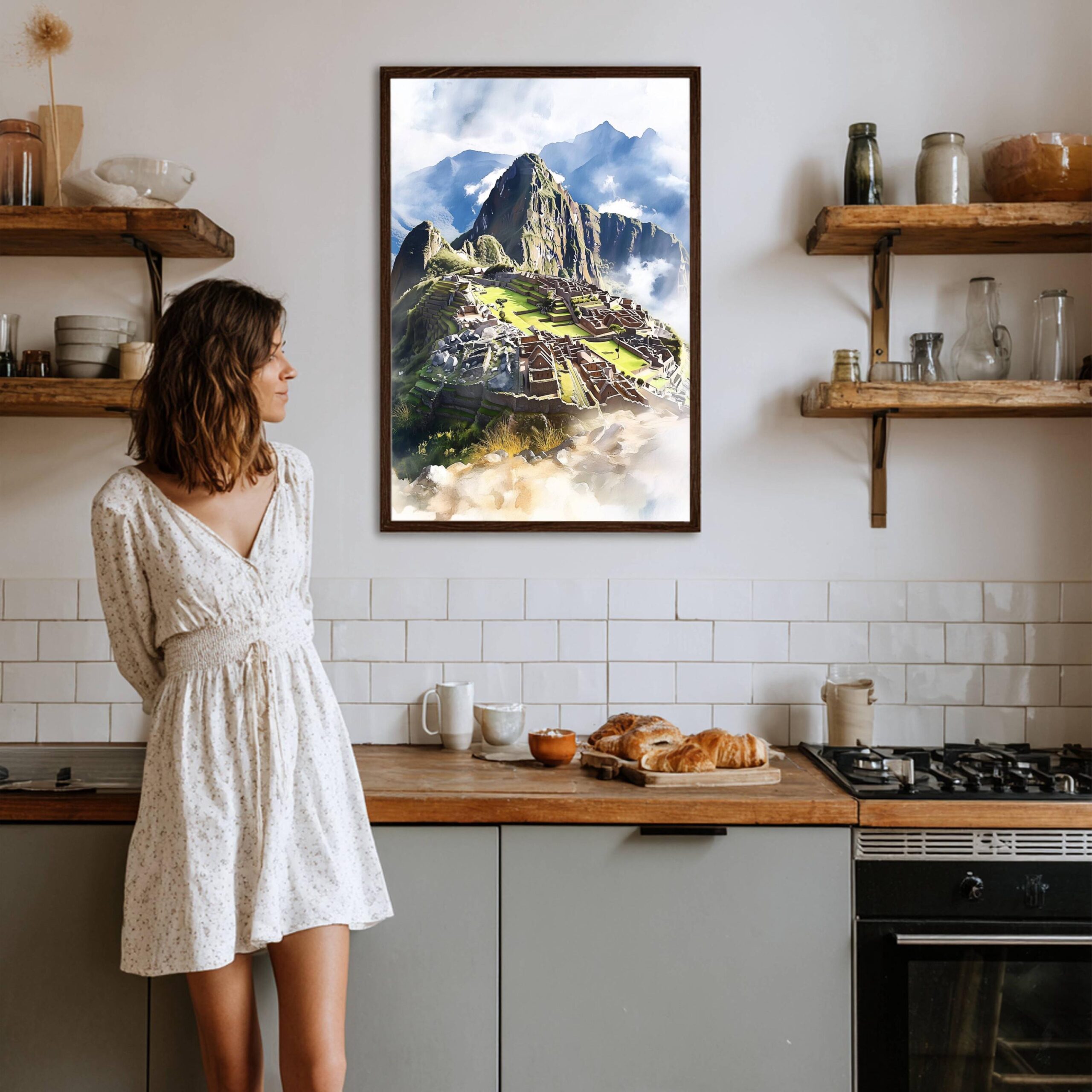 Machu Picchu, Peru Watercolor: Travel Poster - Image 4