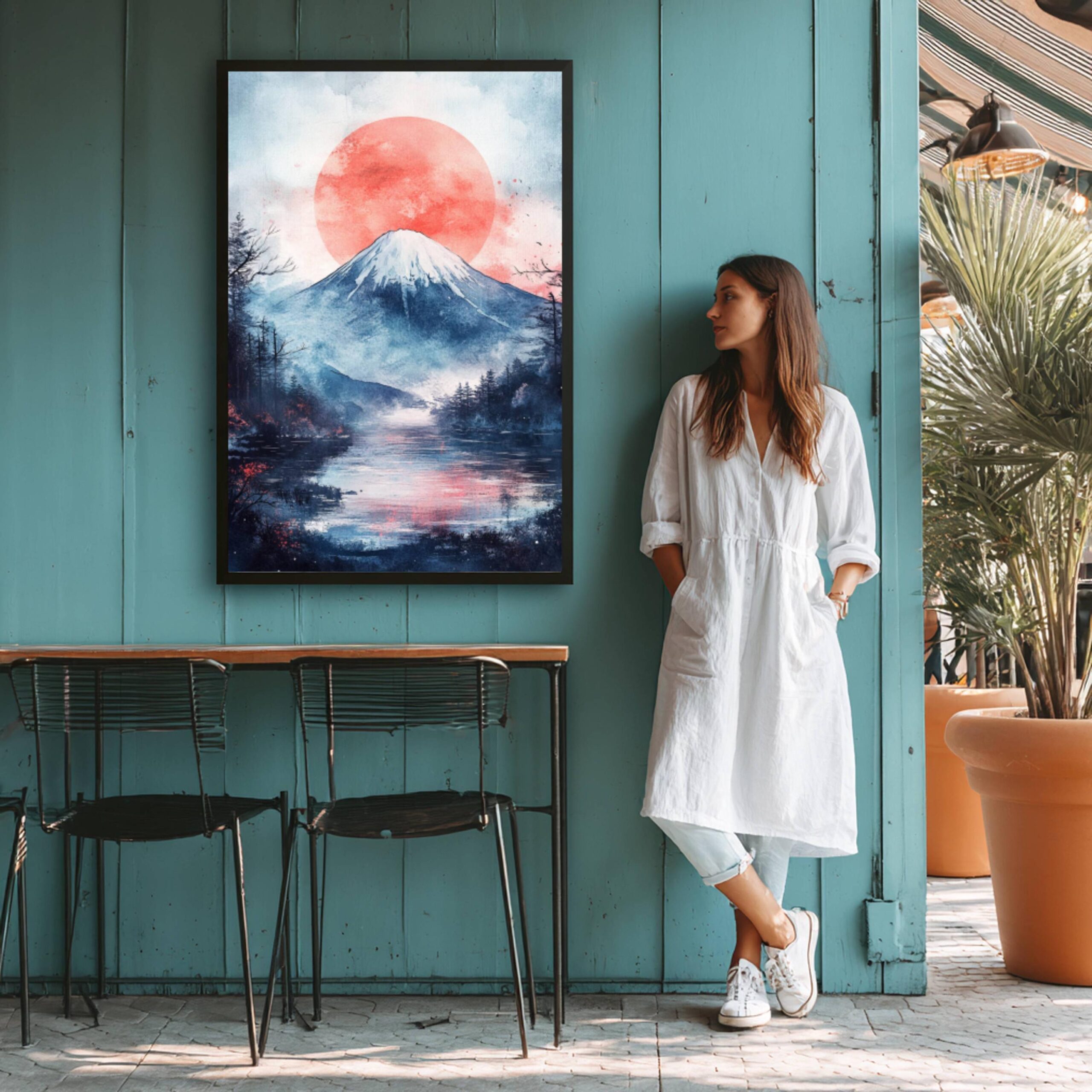 Mount Fuji Honshu Japan Asia Watercolor Print: Travel Art Poster - Image 4