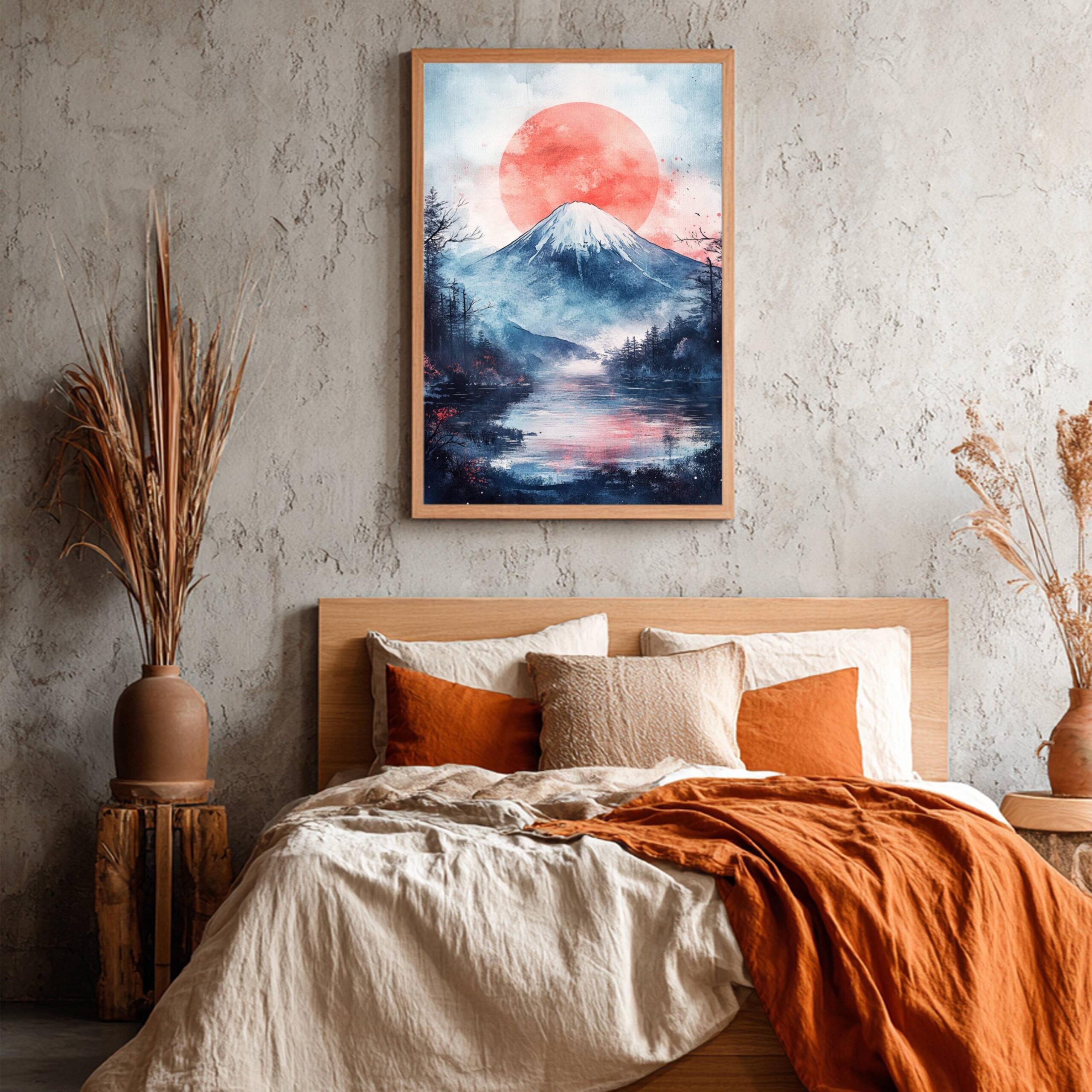 Mount Fuji Honshu Japan Asia Watercolor Print: Travel Art Poster - Image 7