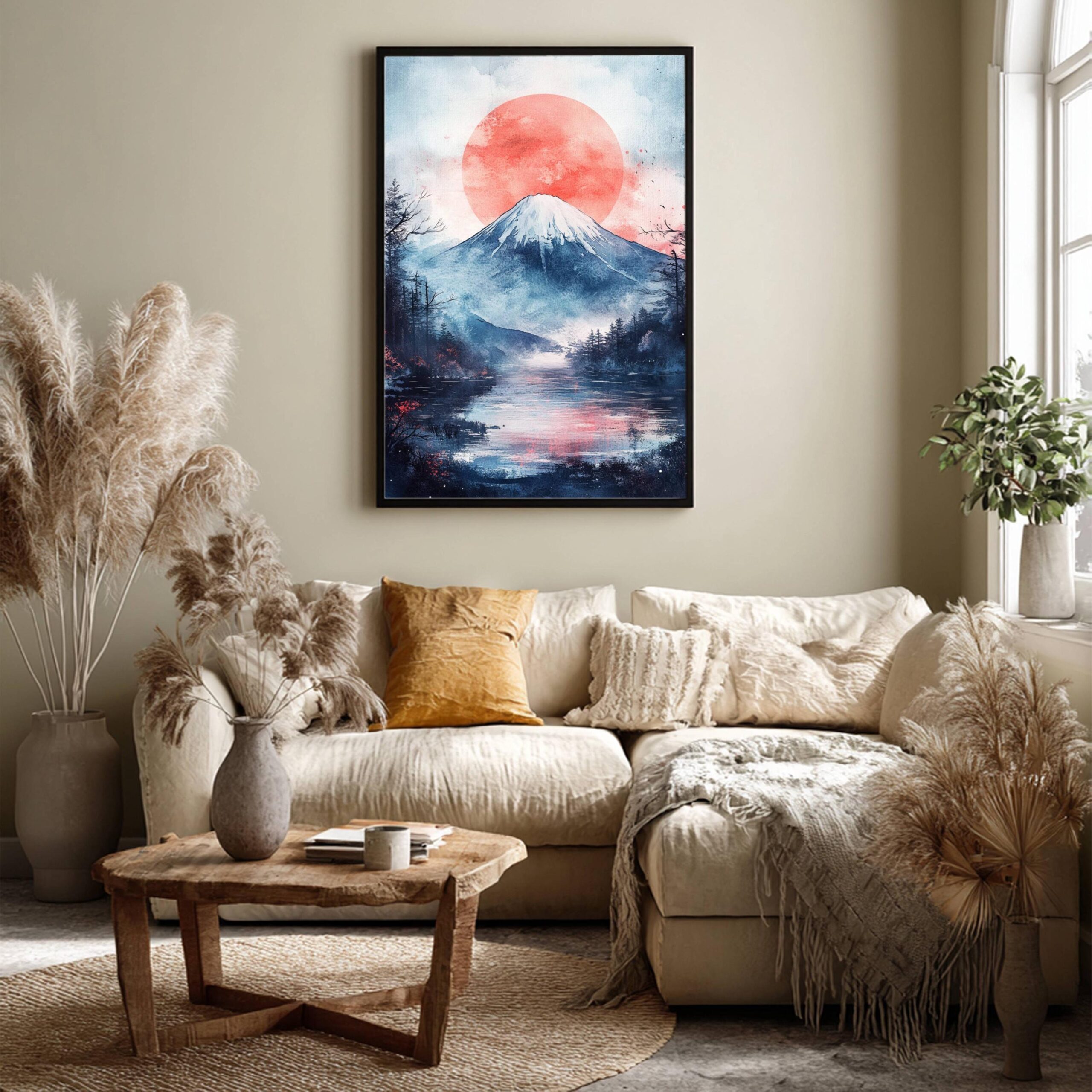 Mount Fuji Honshu Japan Asia Watercolor Print: Travel Art Poster - Image 8