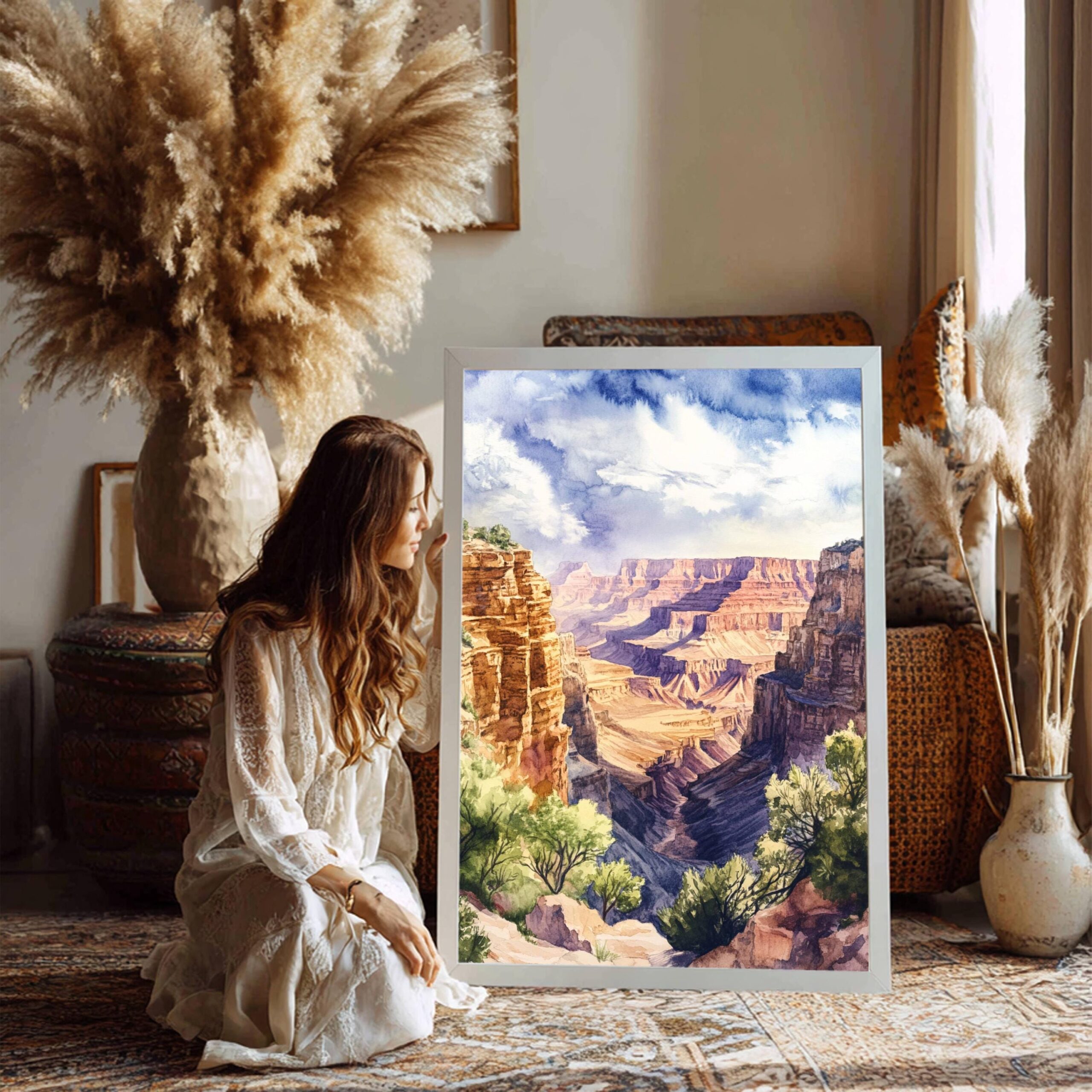 Grand Canyon National Park Watercolor Print: Arizona Travel Poster - Image 3