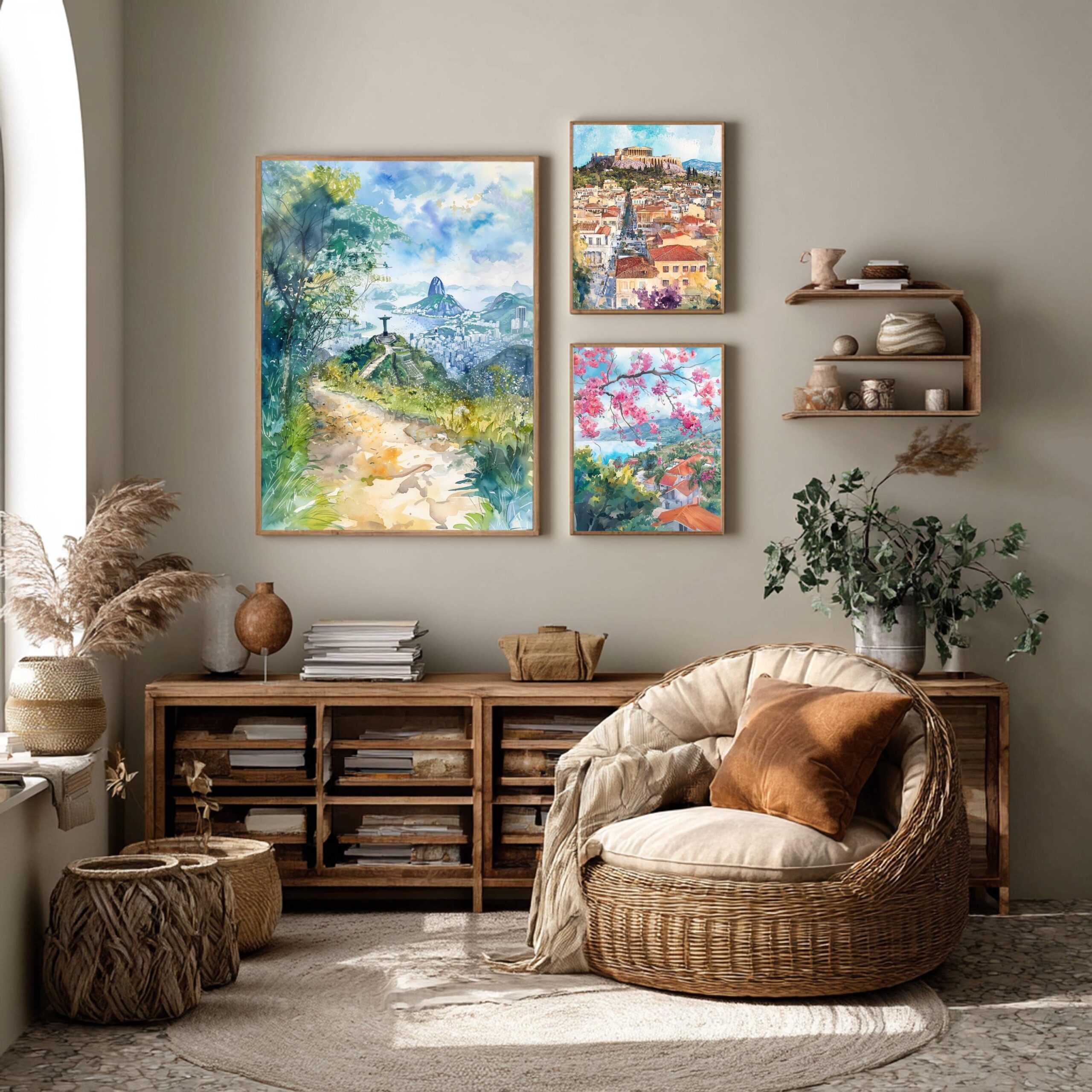 Christ the Redeemer Watercolor Print: Rio de Janeiro Travel Art Poster - Image 6