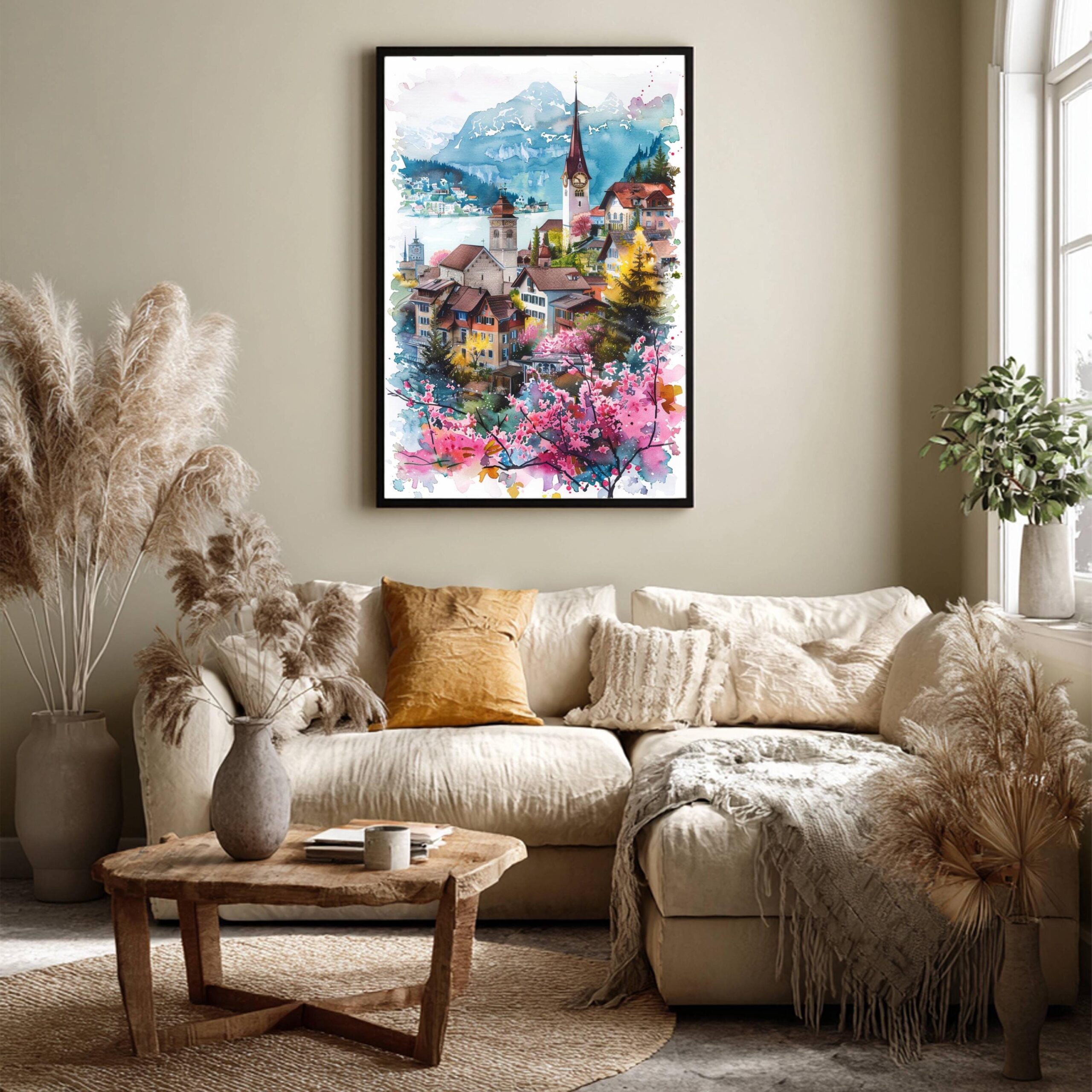 Switzerland Watercolor Art Print: Europe Travel Poster - Image 9