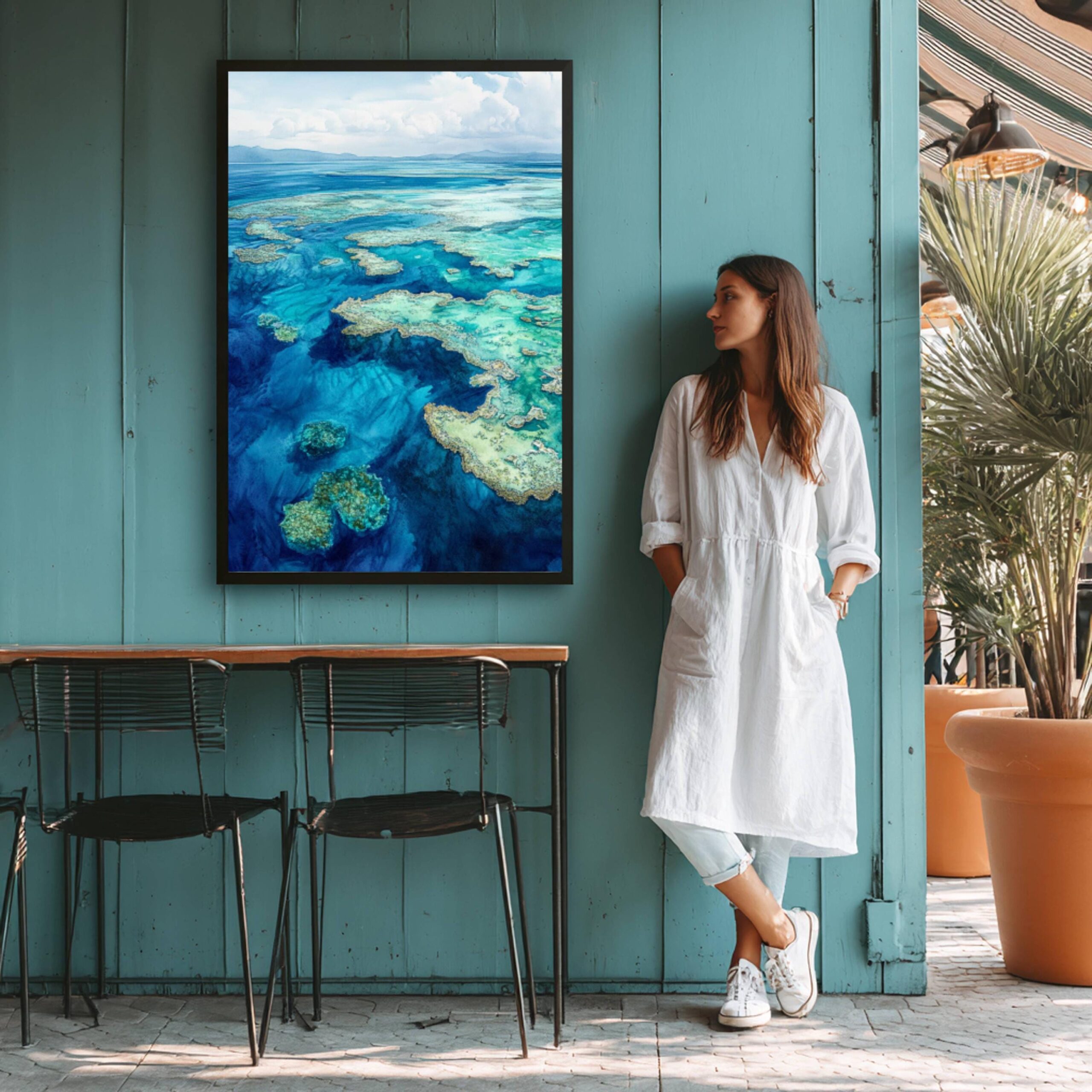 Barrier Reef Australia Watercolor Print: Australian Travel Art Print - Image 4