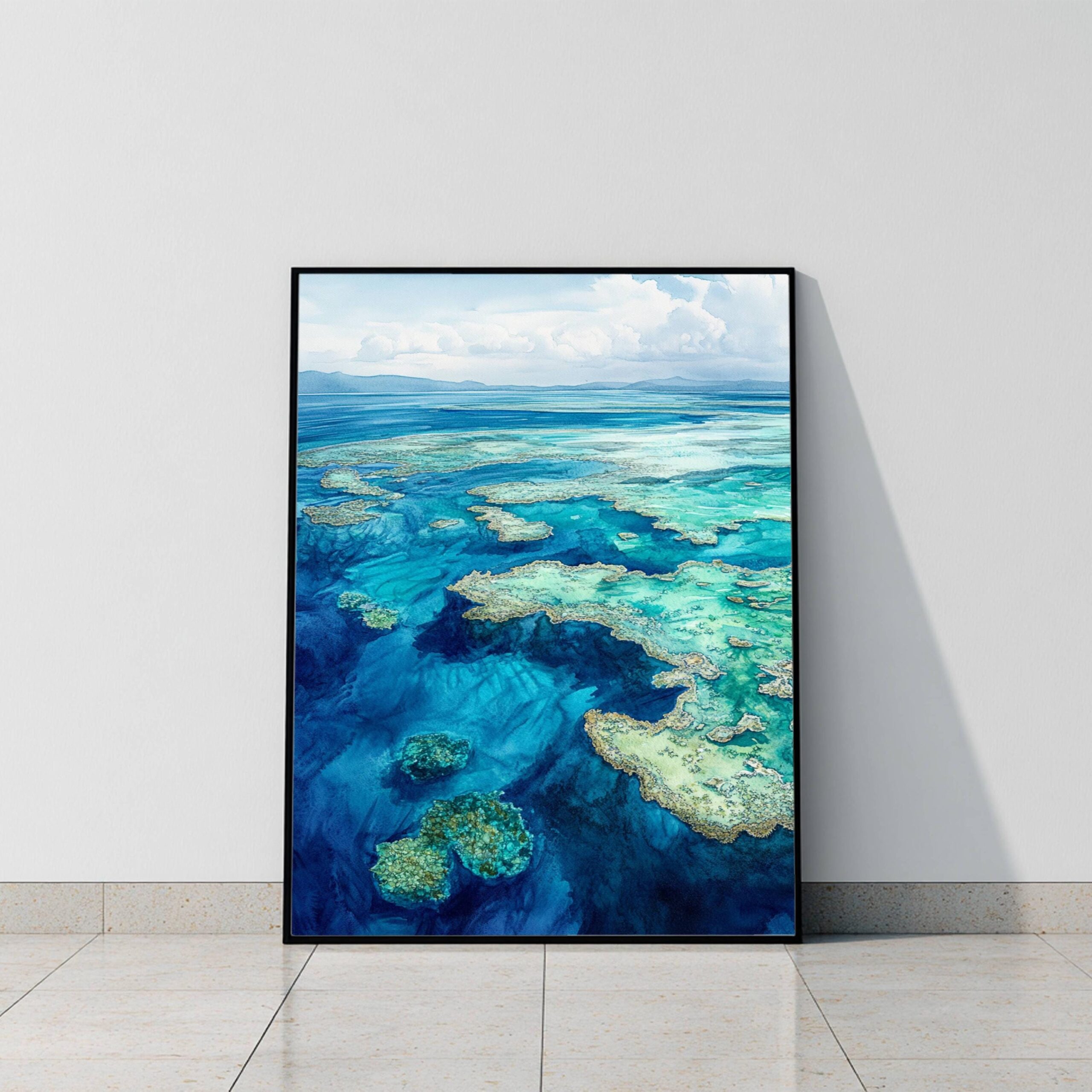 Barrier Reef Australia Watercolor Print: Australian Travel Art Print - Image 9