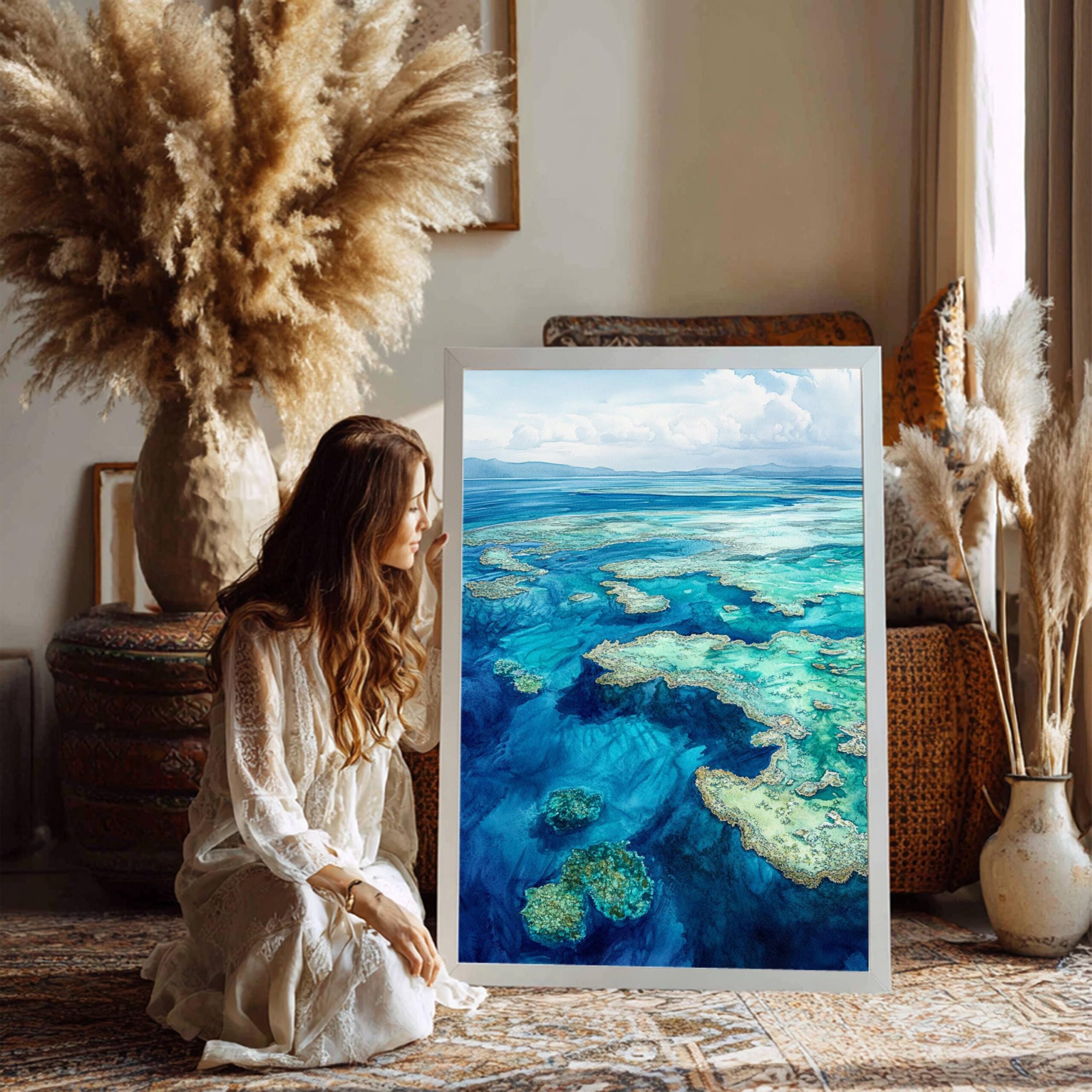Barrier Reef Australia Watercolor Print: Australian Travel Art Print - Image 2