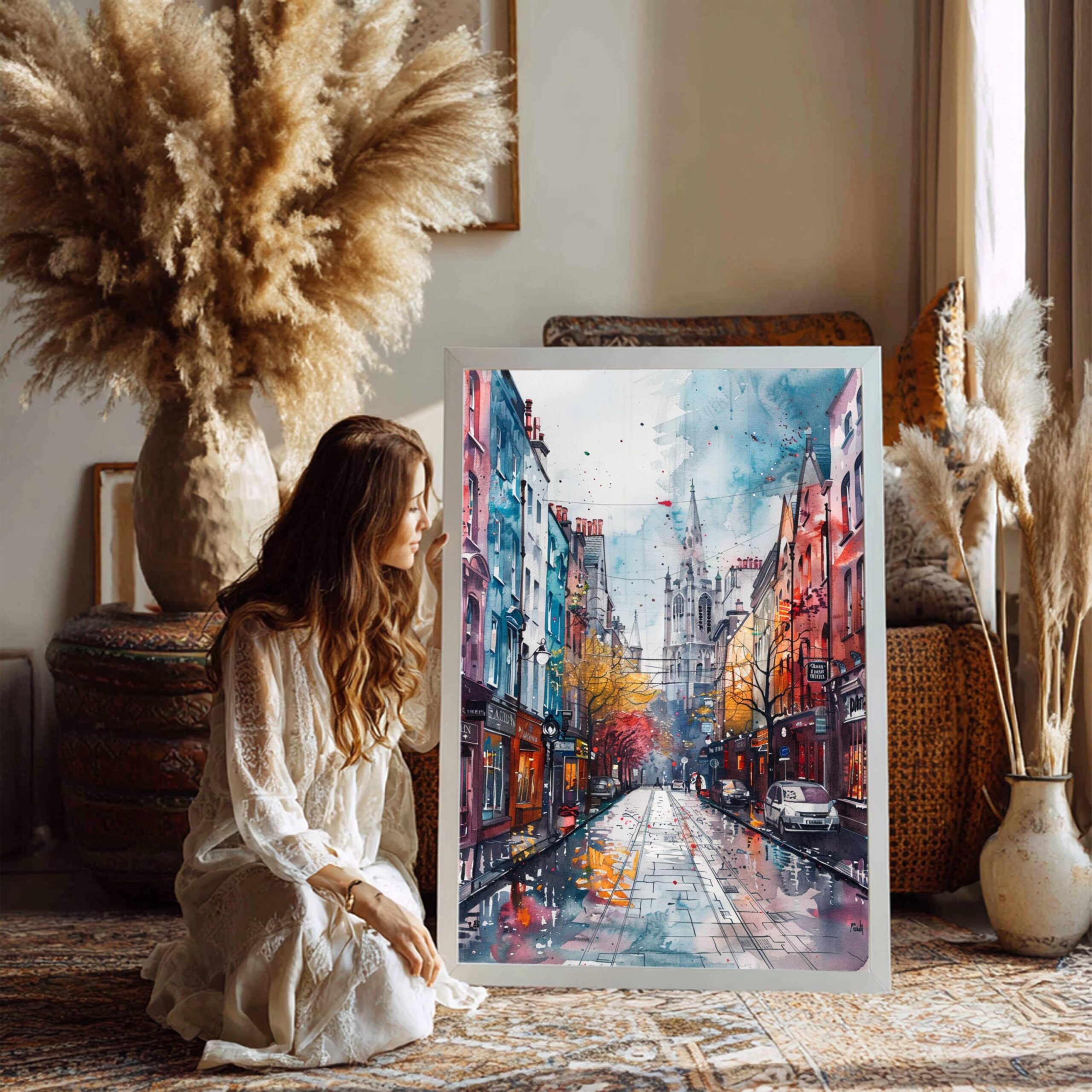 Dublin Republic of Ireland Watercolor Art Print: Europe Travel Art Poster - Image 2