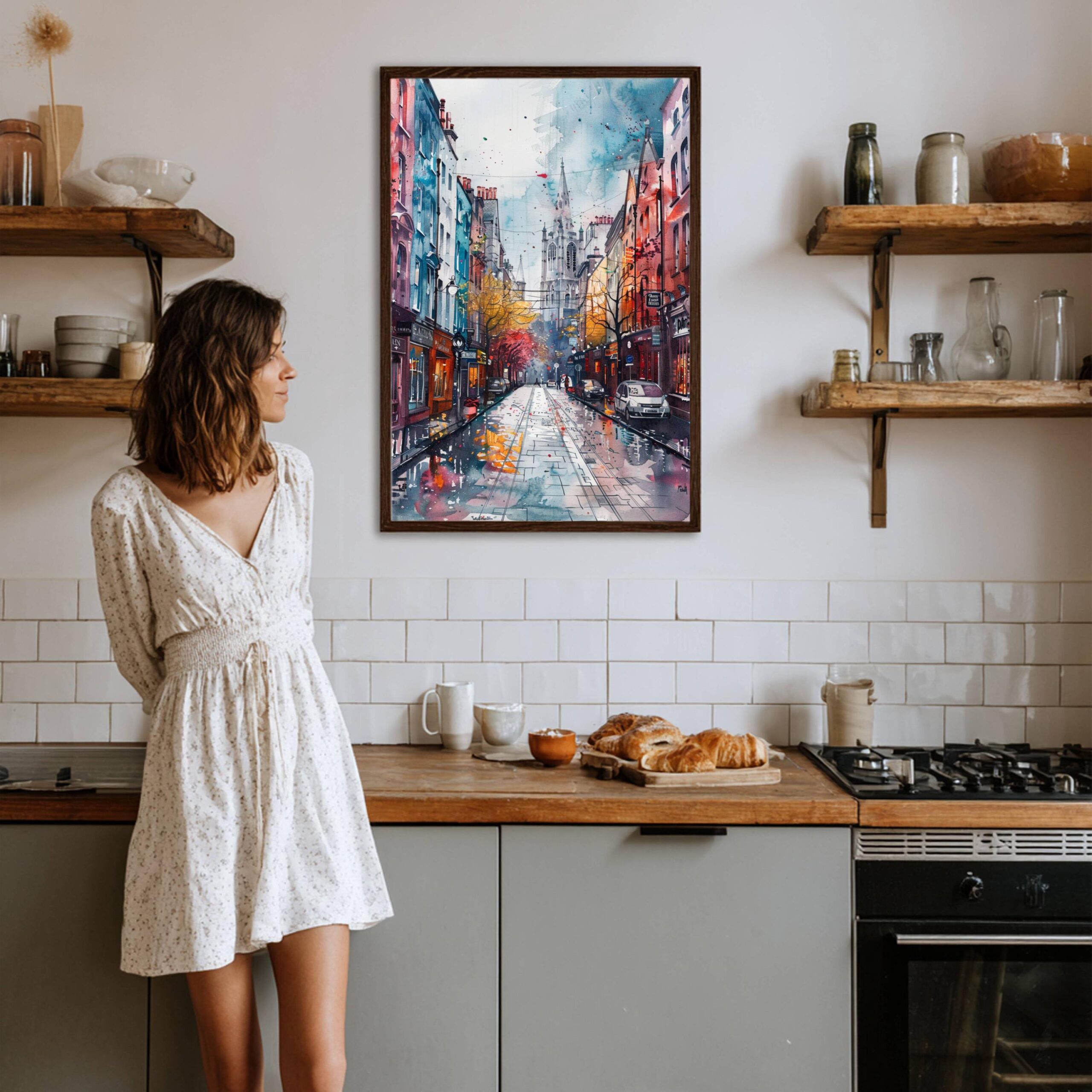 Dublin Republic of Ireland Watercolor Art Print: Europe Travel Art Poster - Image 3