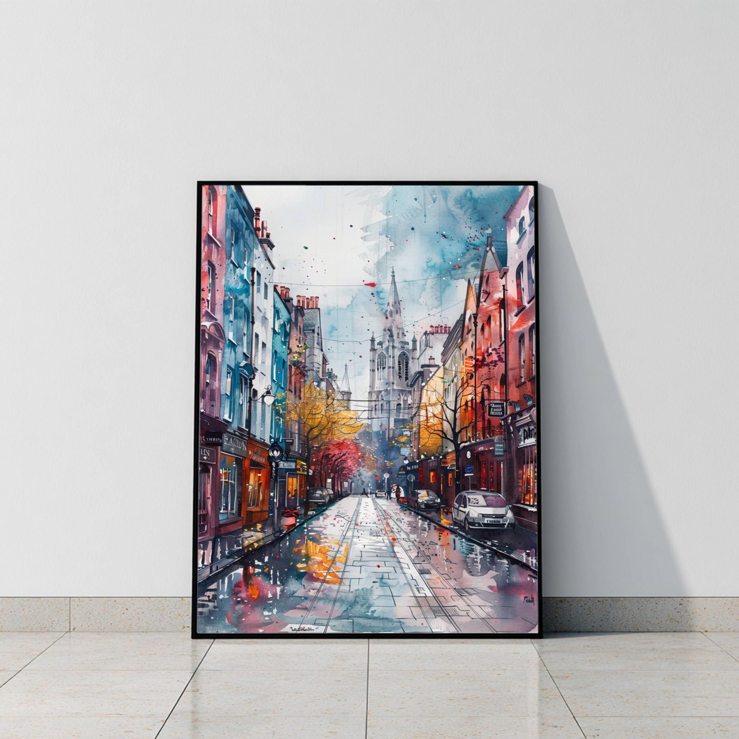 Dublin Republic of Ireland Watercolor Art Print: Europe Travel Art Poster - Image 9