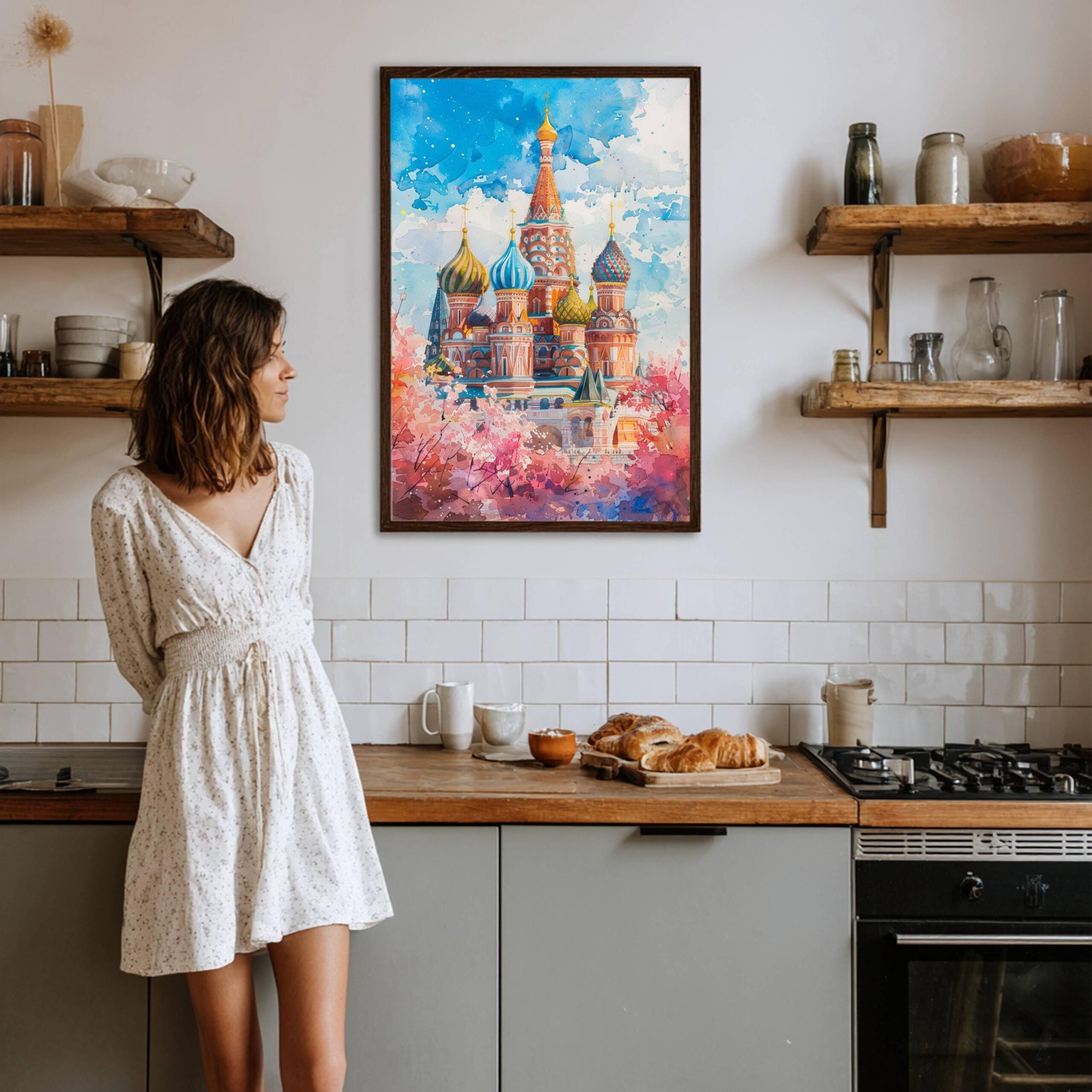 Russia Watercolor Art Print: Europe Art Travel Poster - Image 3