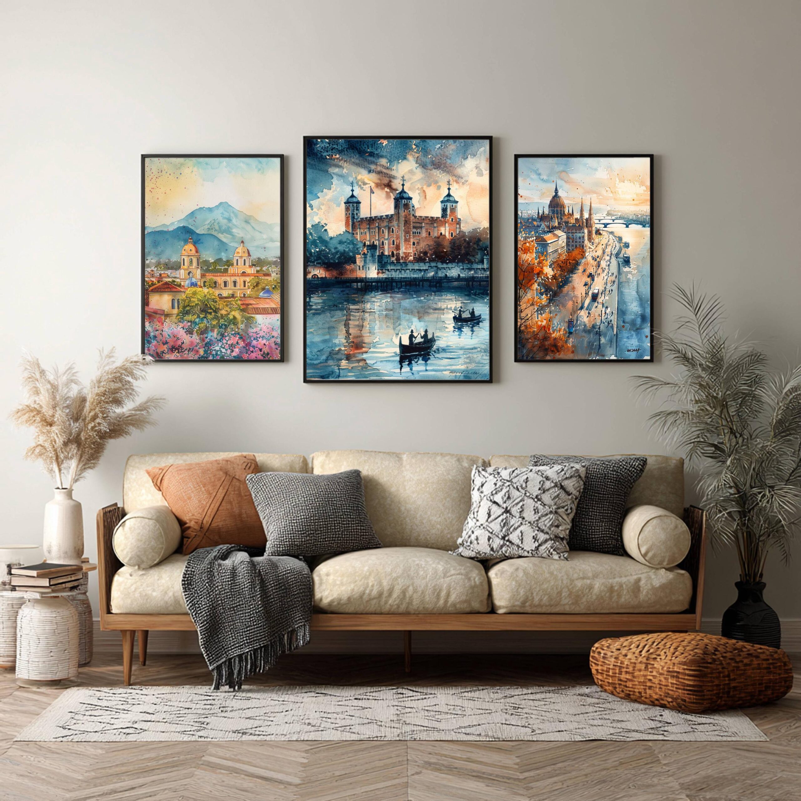 Tower of London in London England Watercolor: United Kingdom Travel Art Poster - Image 5
