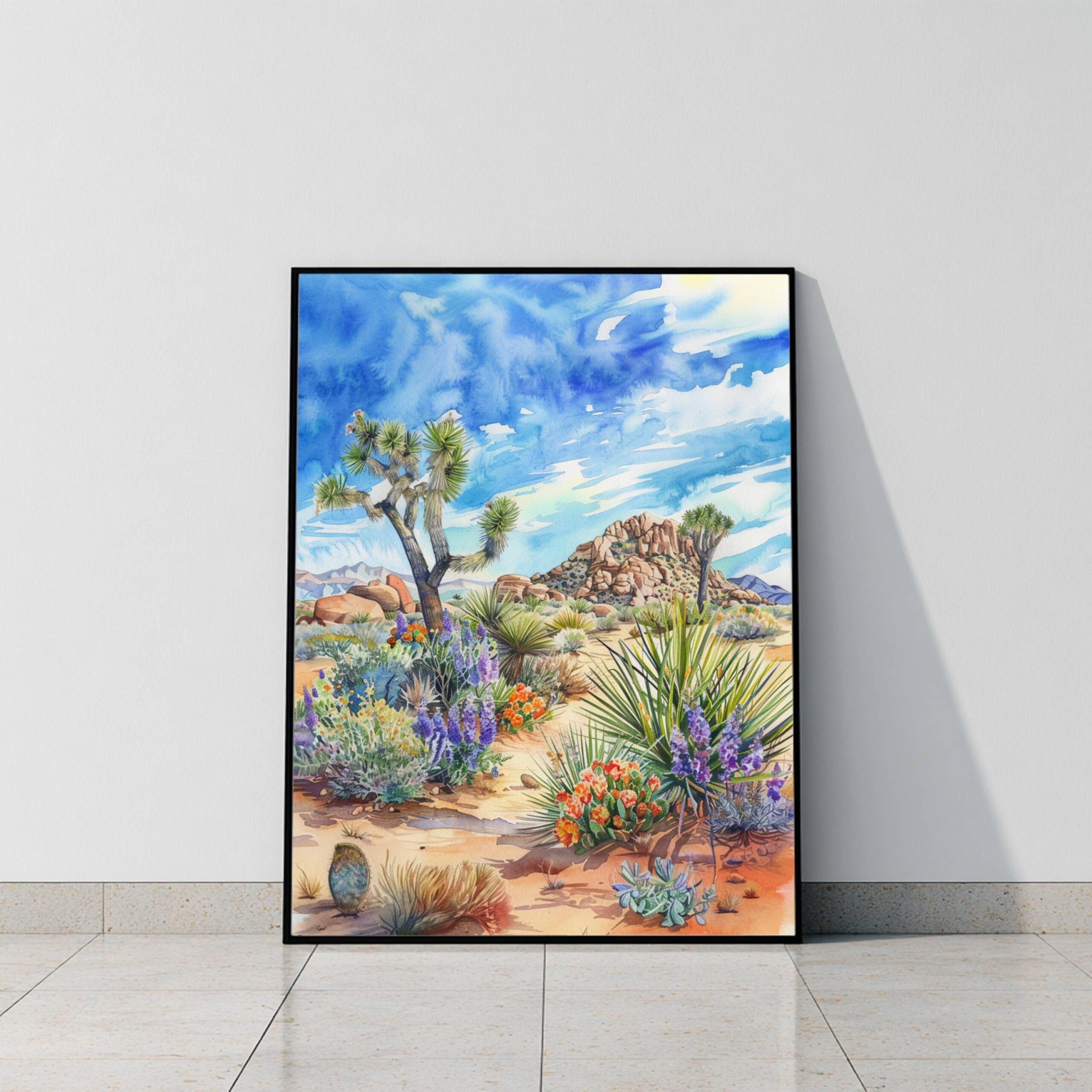 Joshua Tree National Park California Watercolor Print: USA Travel Art Poster - Image 9