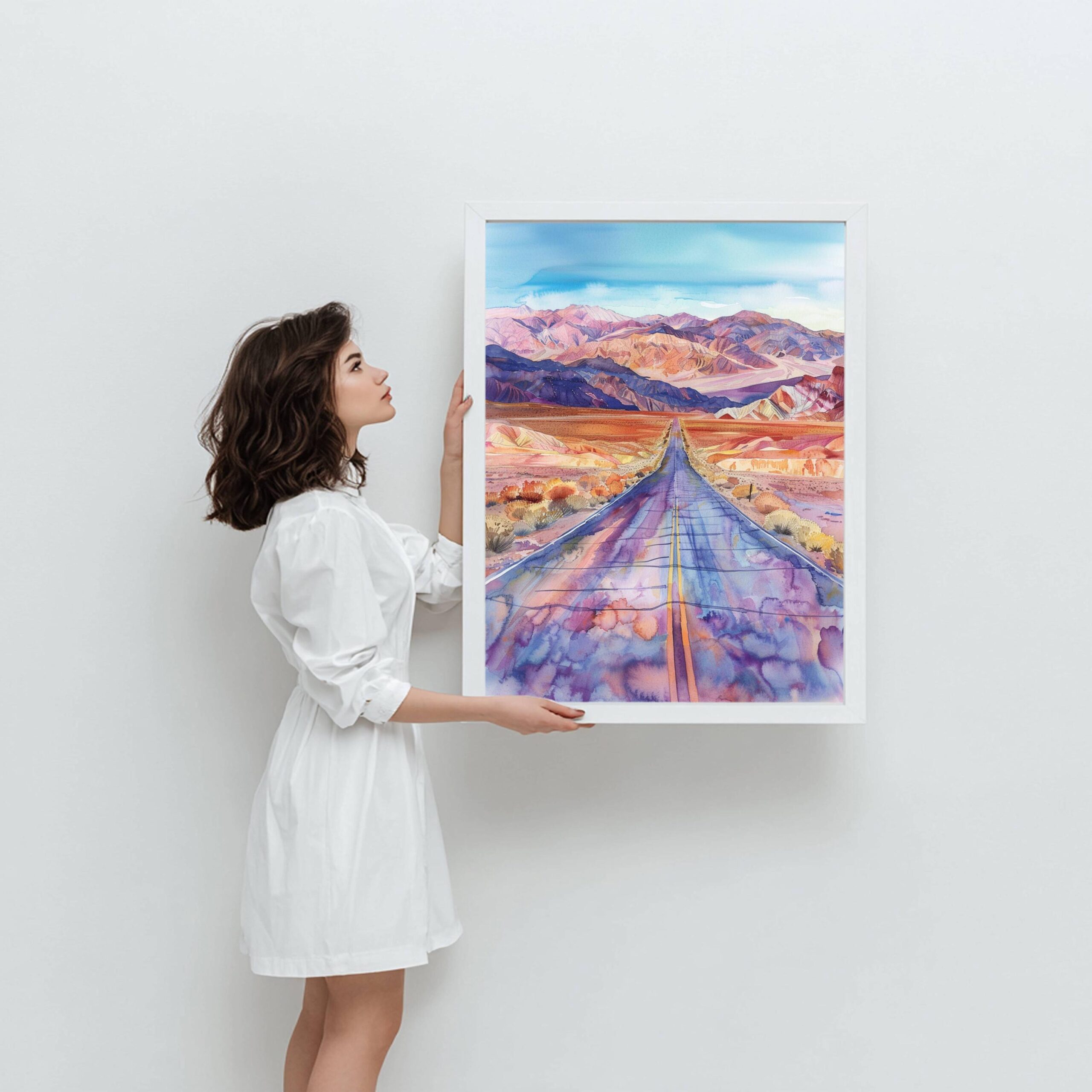 Death Valley National Park Watercolor Print: California USA Travel Art Poster - Image 3