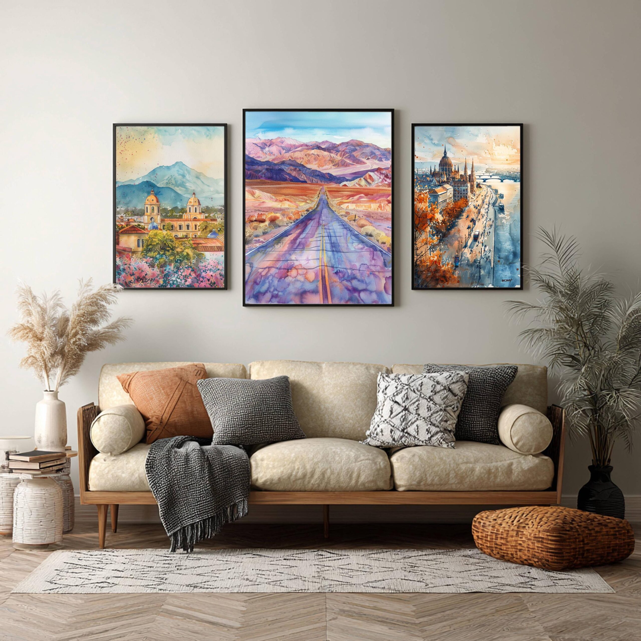Death Valley National Park Watercolor Print: California USA Travel Art Poster - Image 5