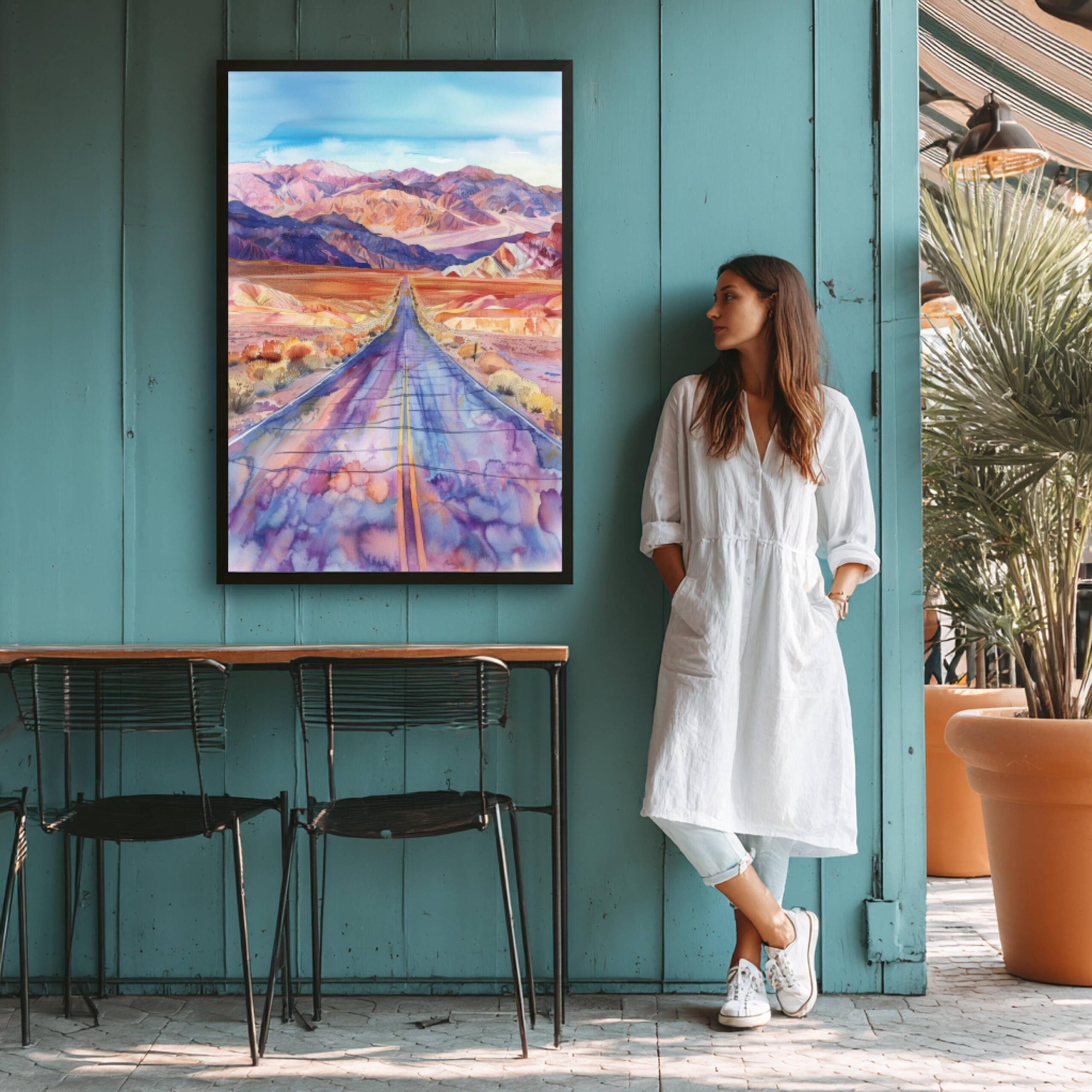 Death Valley National Park Watercolor Print: California USA Travel Art Poster - Image 4