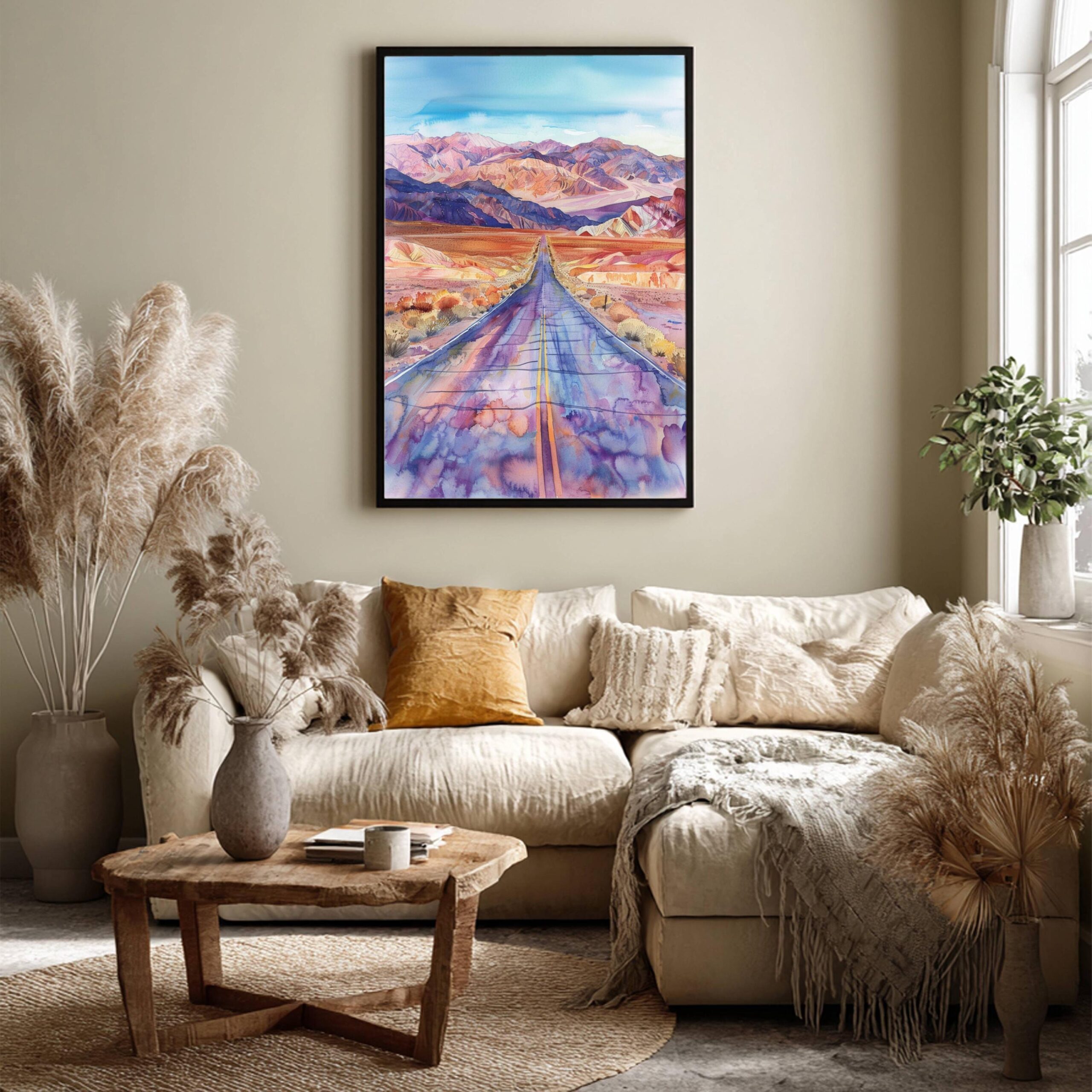 Death Valley National Park Watercolor Print: California USA Travel Art Poster - Image 8