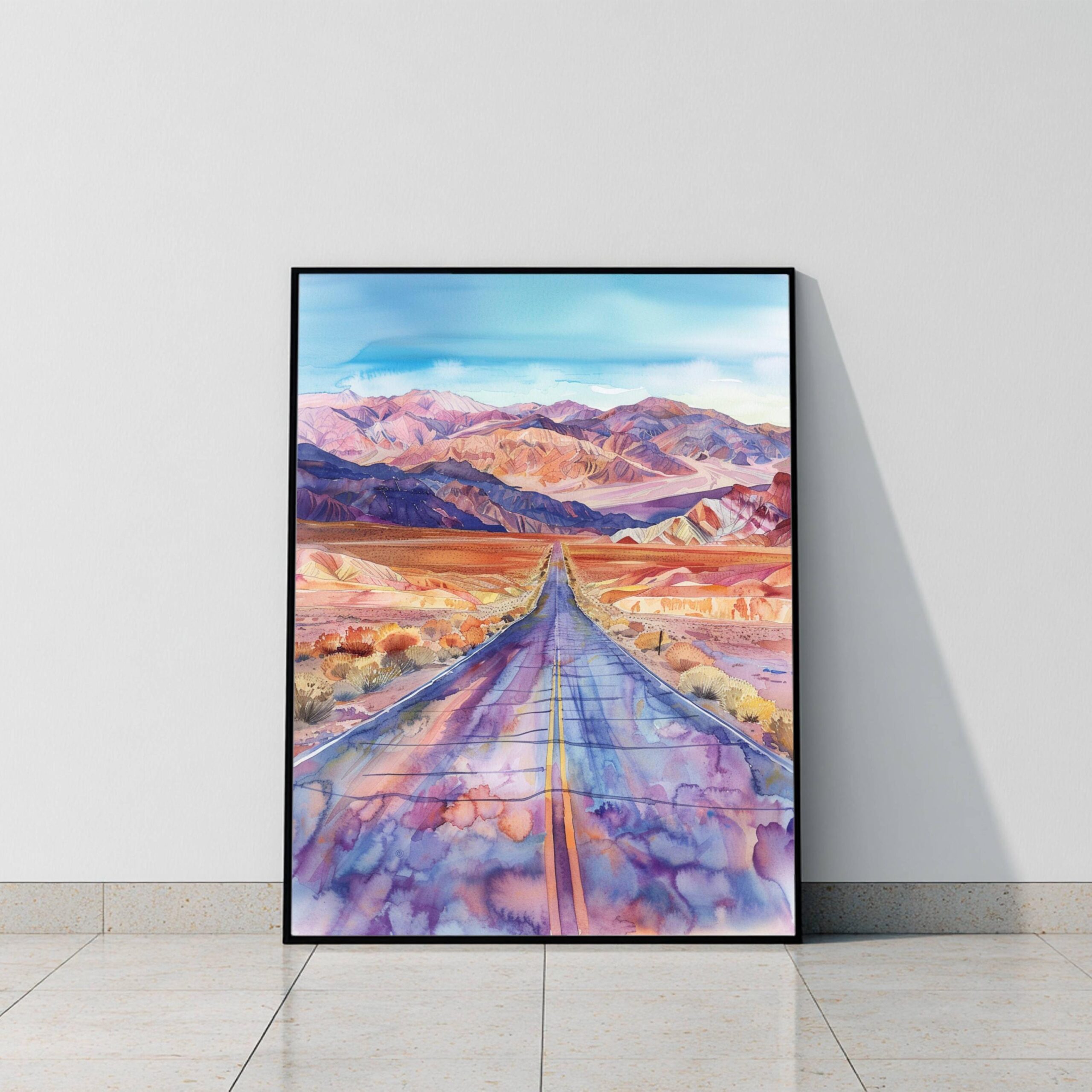 Death Valley National Park Watercolor Print: California USA Travel Art Poster - Image 9