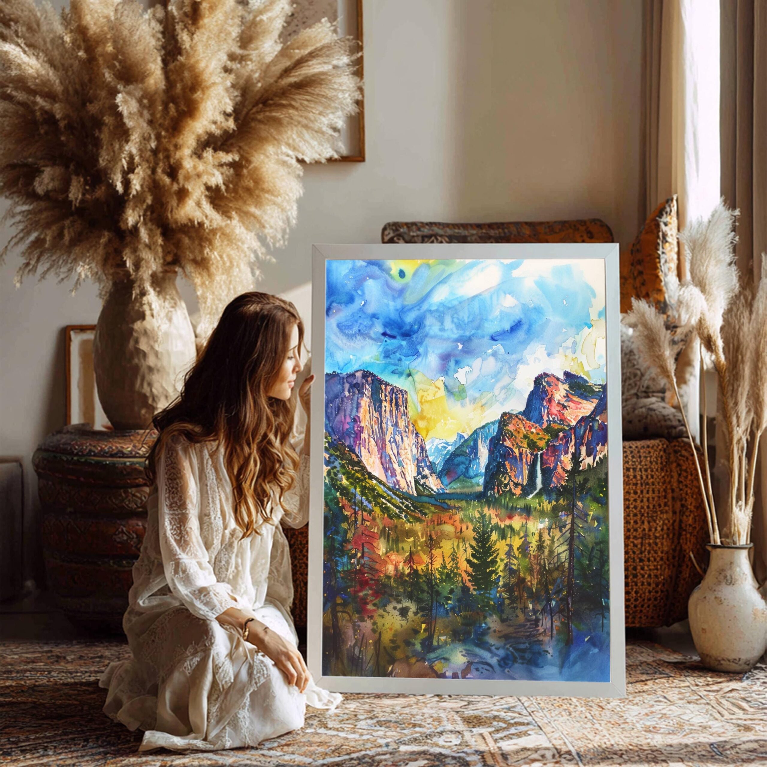 Yosemite National Park Watercolor Print: California USA Travel Poster - Image 3