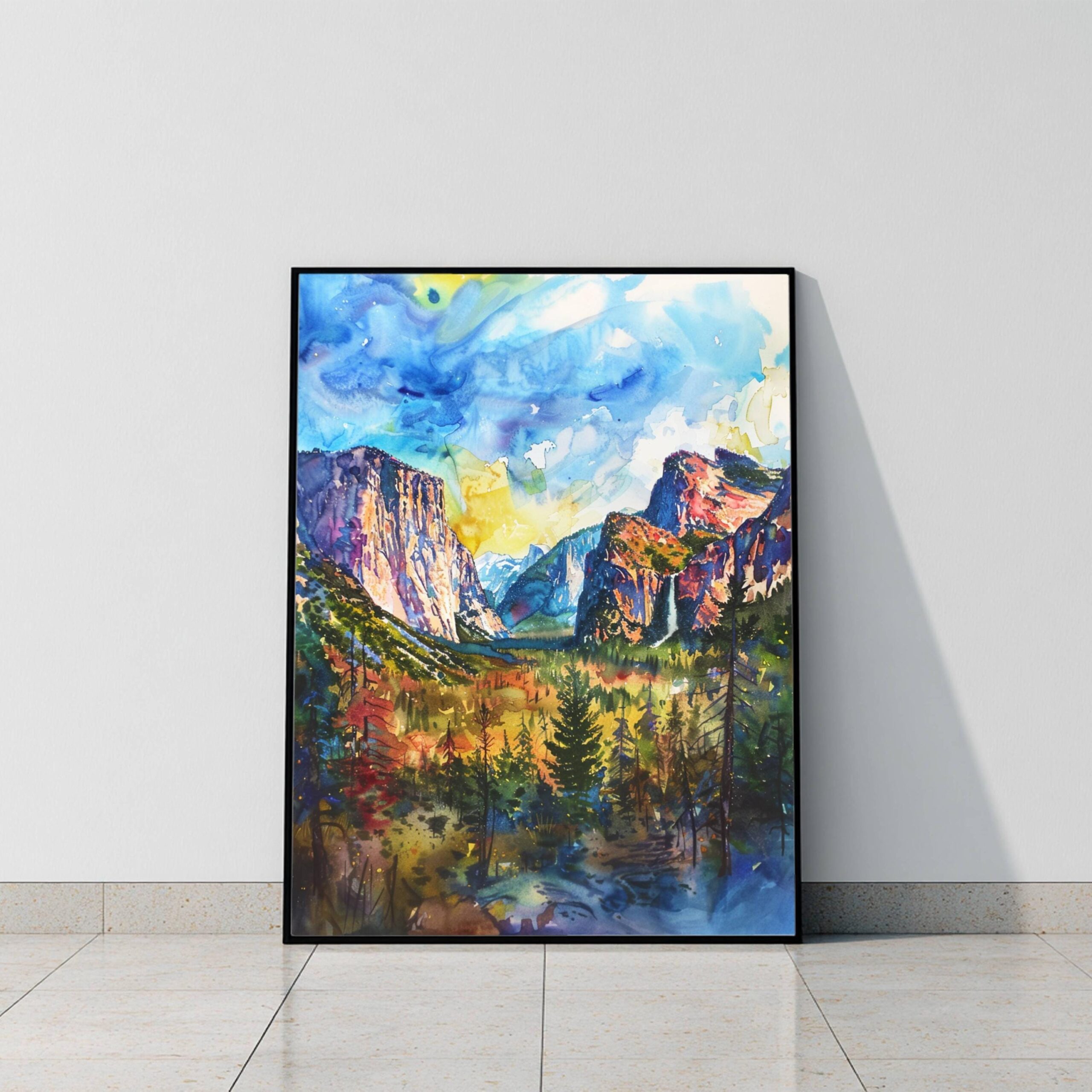 Yosemite National Park Watercolor Print: California USA Travel Poster - Image 10