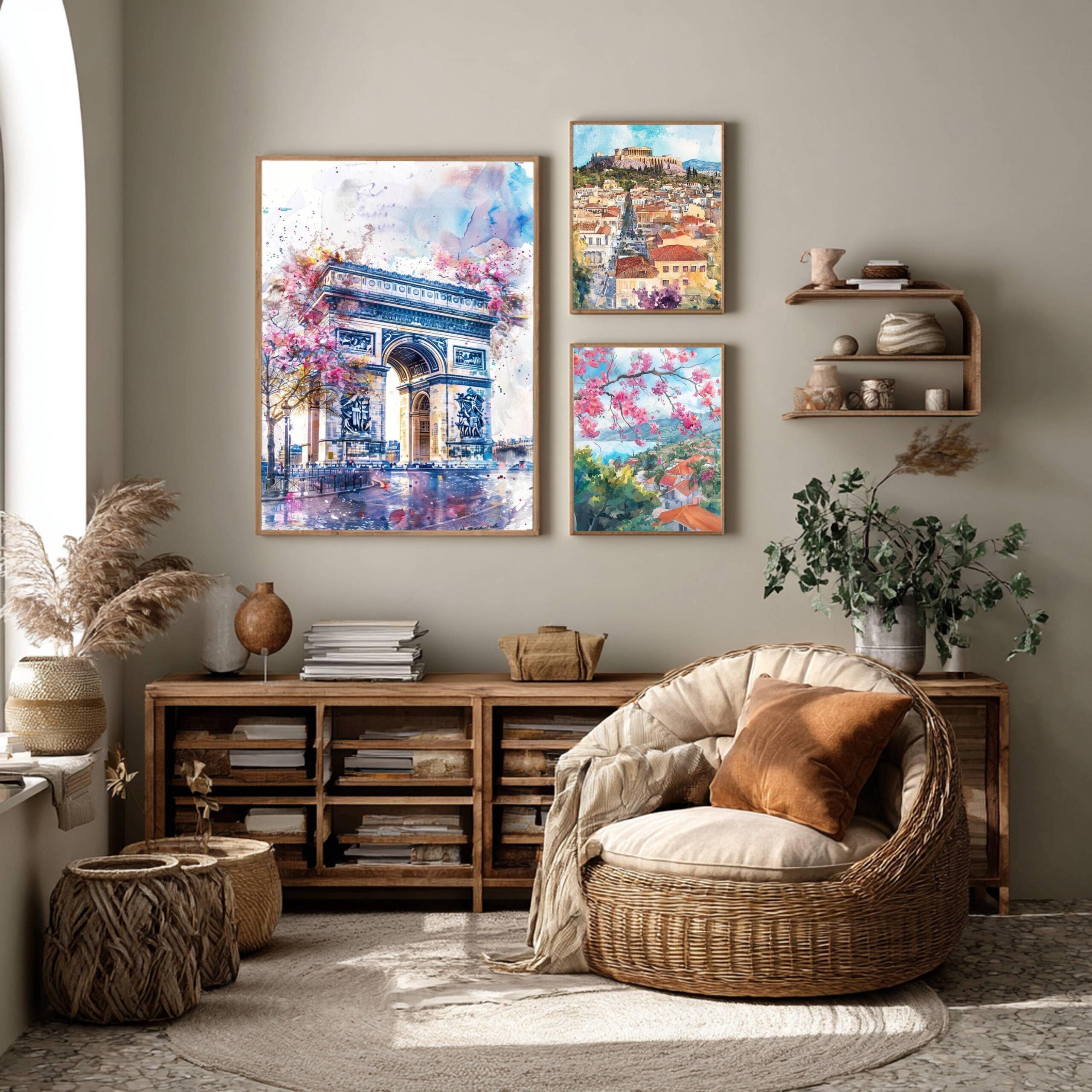 Arc de Triomphe Paris Europe Watercolor: French Travel Art Poster - Image 6