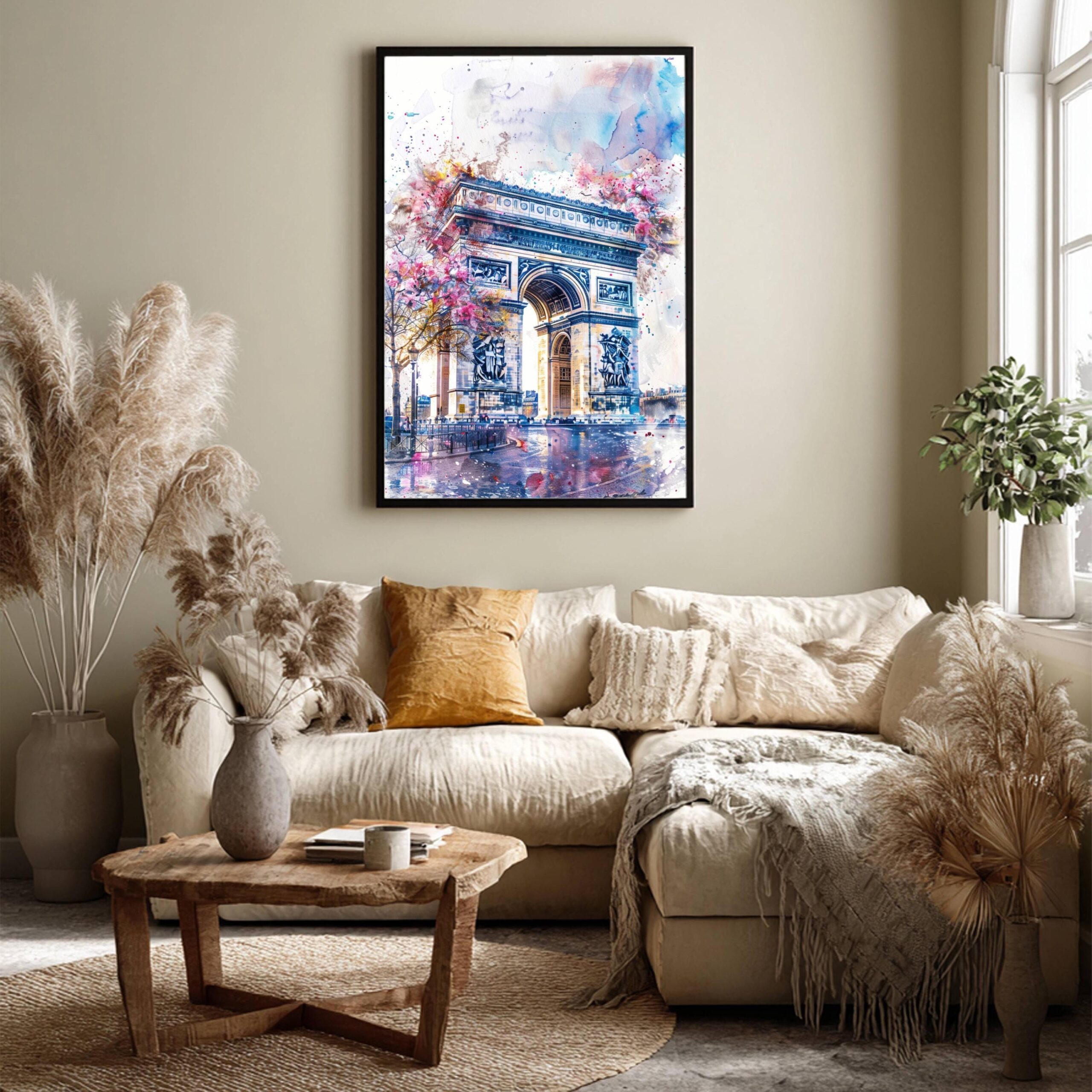 Arc de Triomphe Paris Europe Watercolor: French Travel Art Poster - Image 8