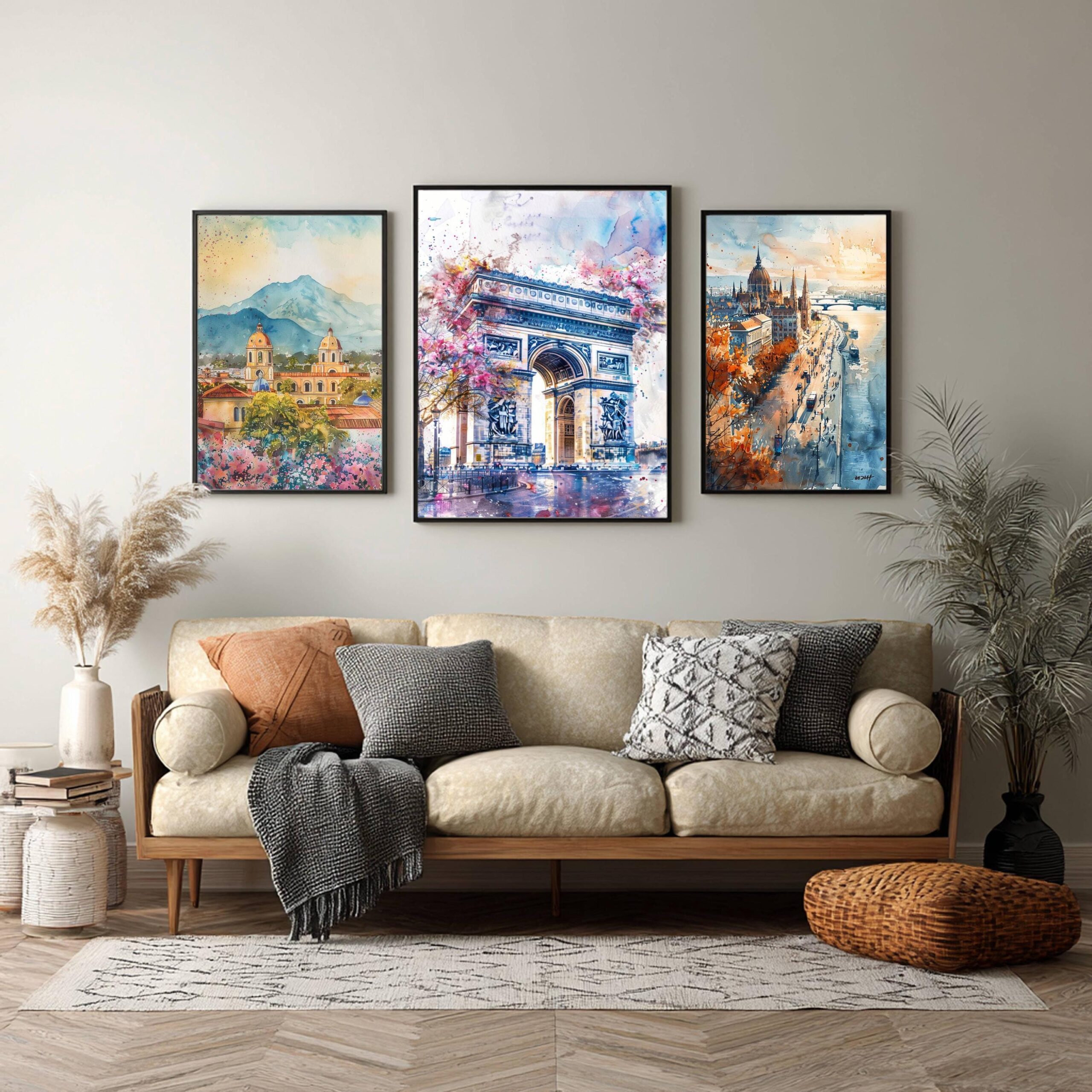 Arc de Triomphe Paris Europe Watercolor: French Travel Art Poster - Image 5