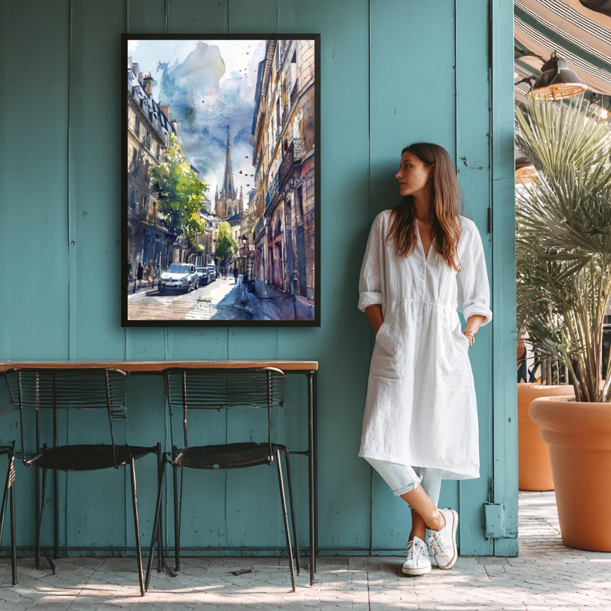 Bordeaux France Europe Watercolor: French Travel Art Poster Print - Image 4