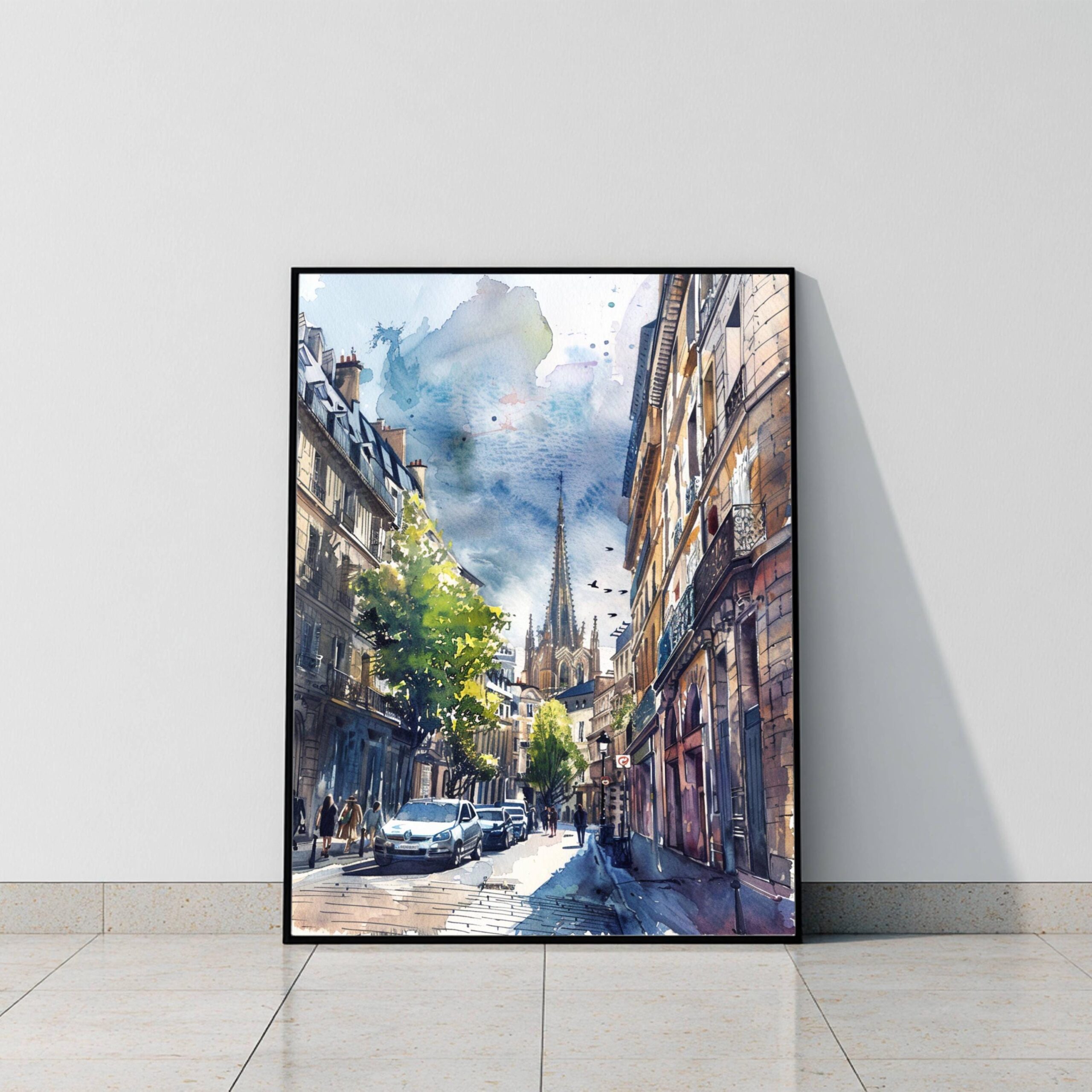 Bordeaux France Europe Watercolor: French Travel Art Poster Print - Image 9